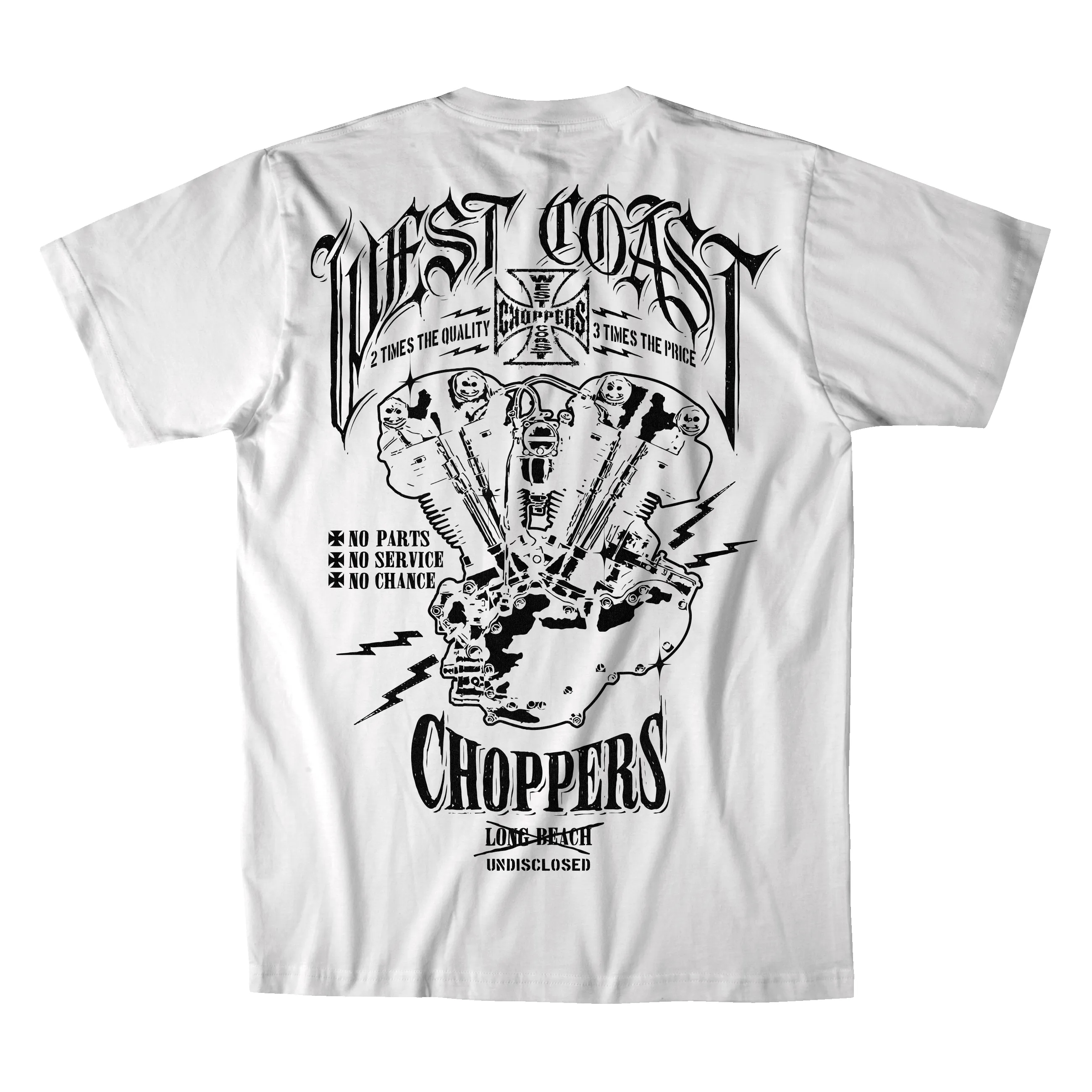WCC UNDISCLOSED TEE - WHITE sold by West Coast Choppers
