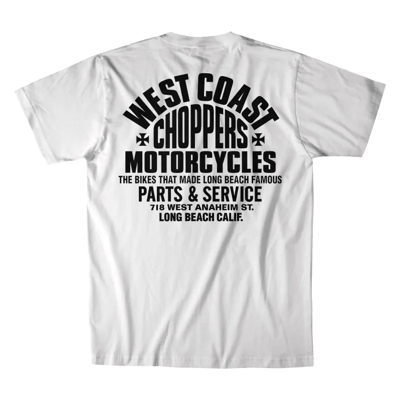 West Coast Choppers Parts Tee - White made by West Coast Choppers
