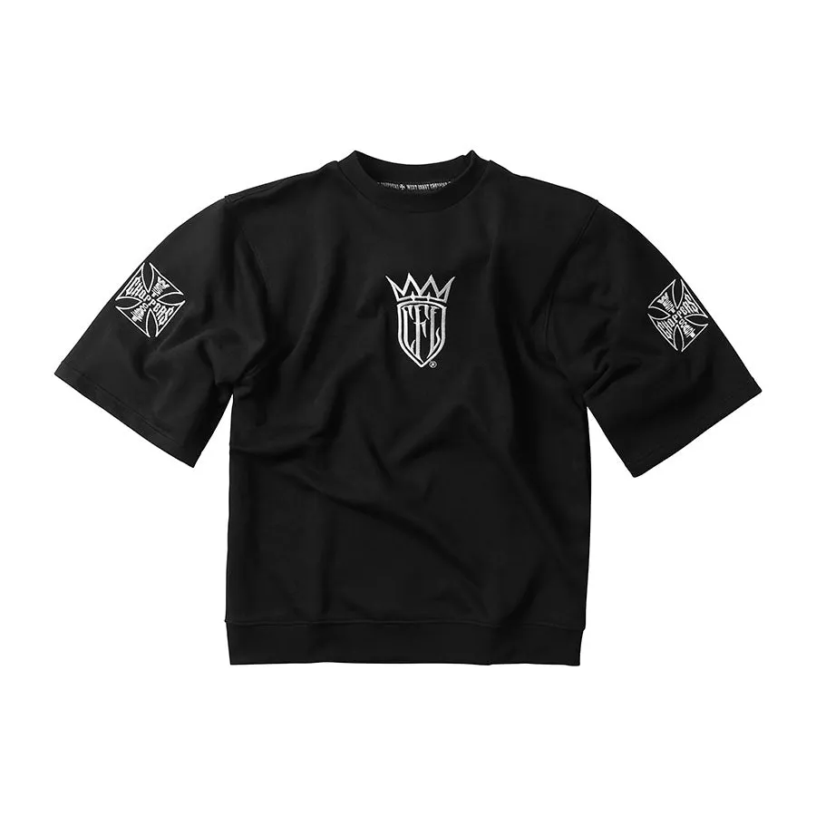 WCC CFL CHOP SLEEVE CREWNECK - BLACK sold by West Coast Choppers product image thumbnail 2