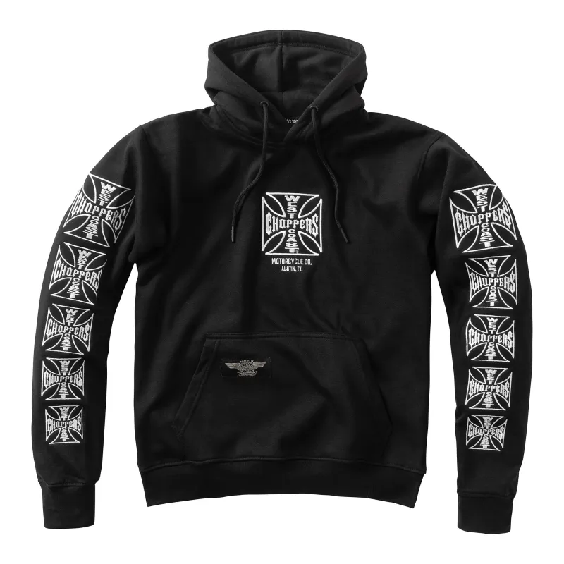 WCC DOMINATOR EMBROIDERED HOODY - BLACK made by West Coast Choppers
