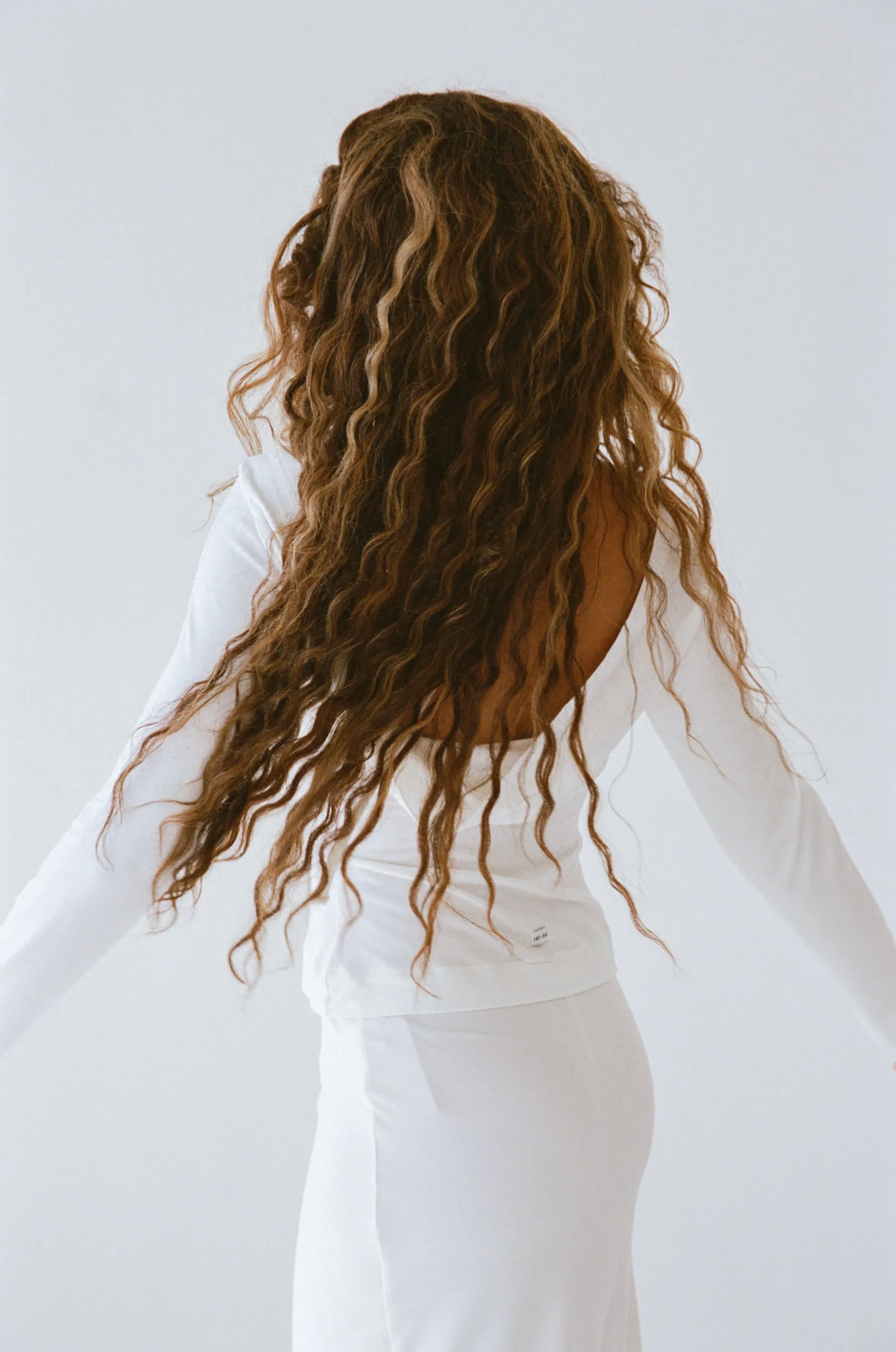 COWL BACK LONG SLEEVE IN CLOUD sold by Ratboi product image thumbnail 3