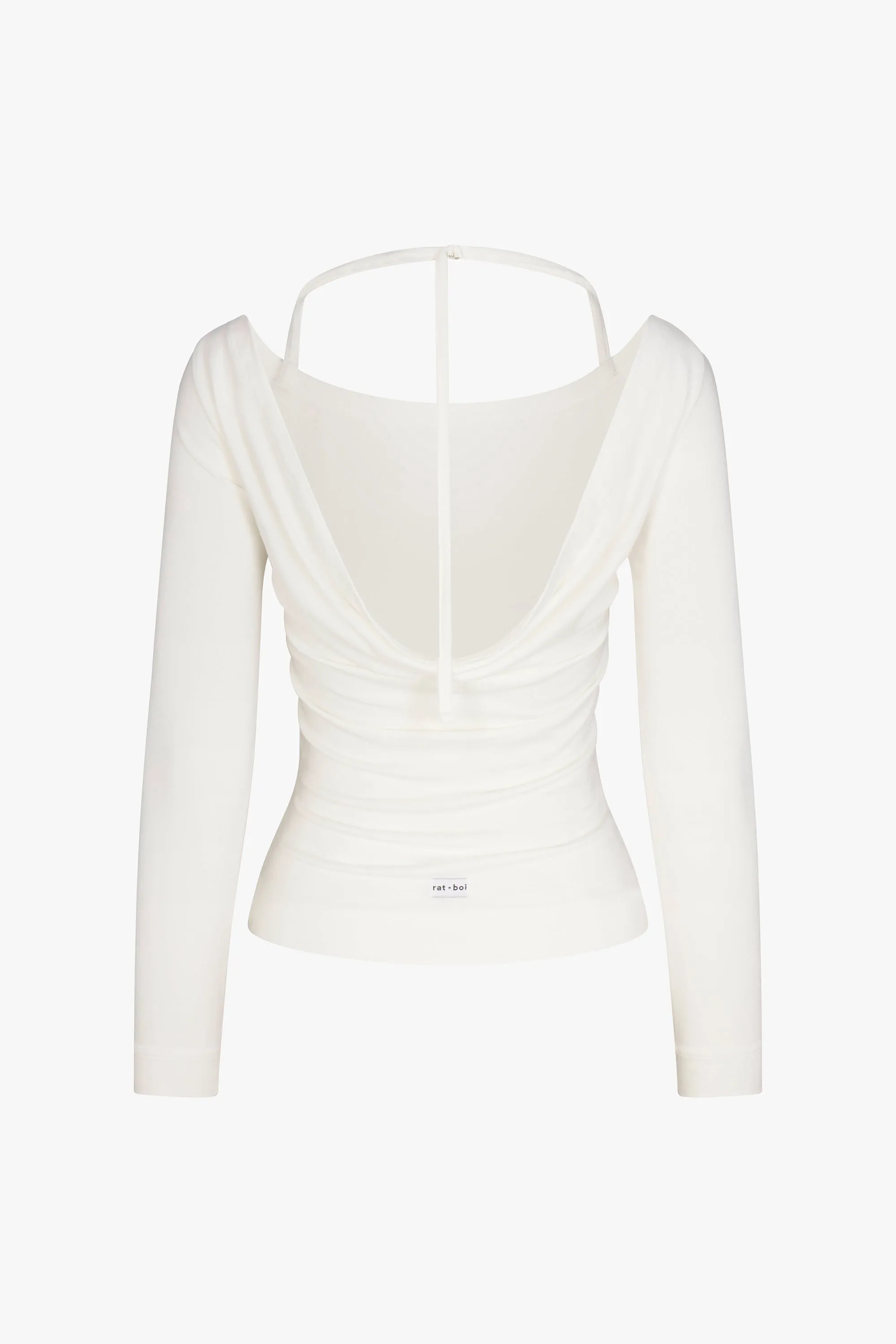 COWL BACK LONG SLEEVE IN CLOUD sold by Ratboi product image thumbnail 5