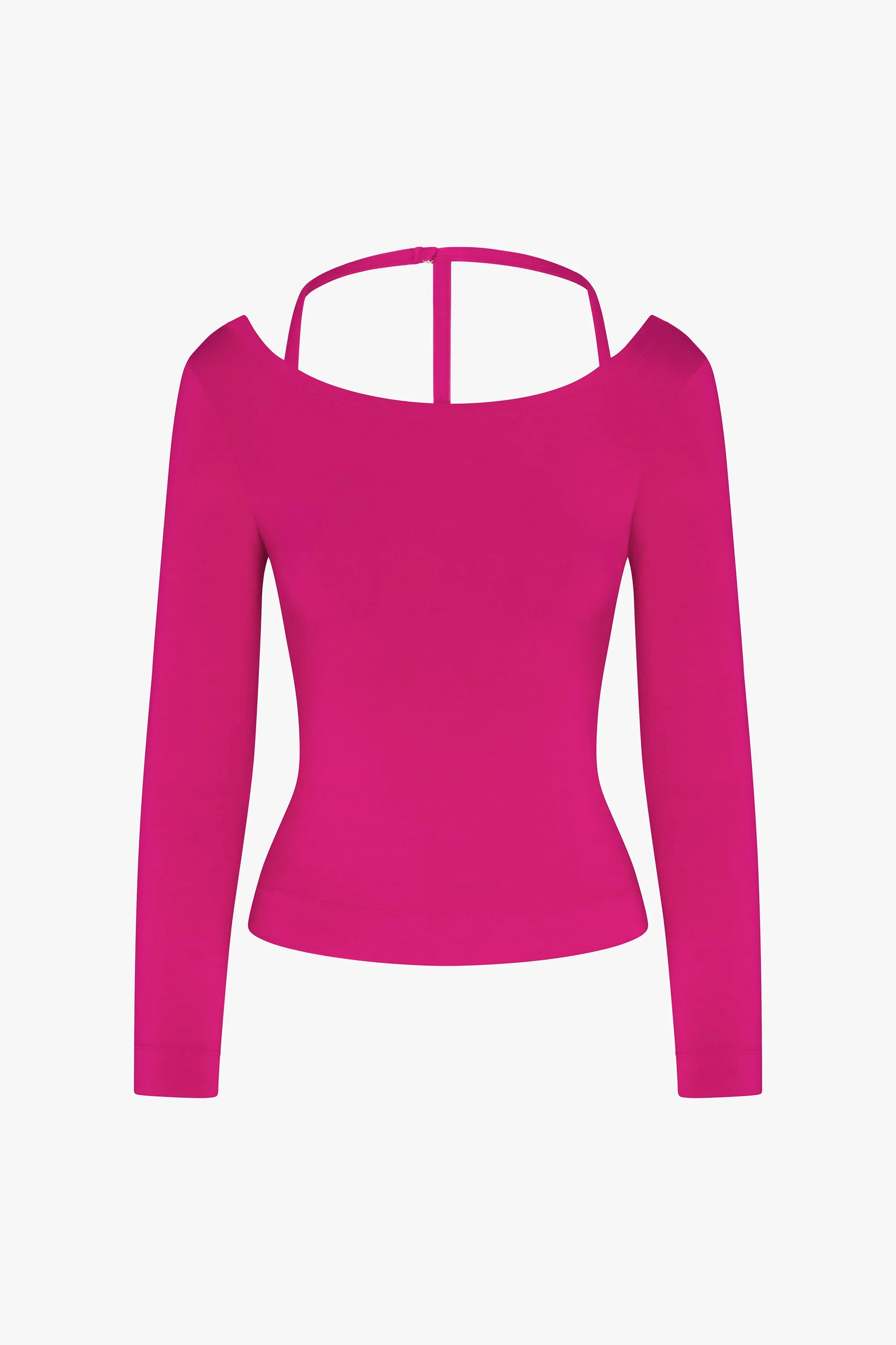 COWL BACK LONG SLEEVE IN MAGENTA sold by Ratboi