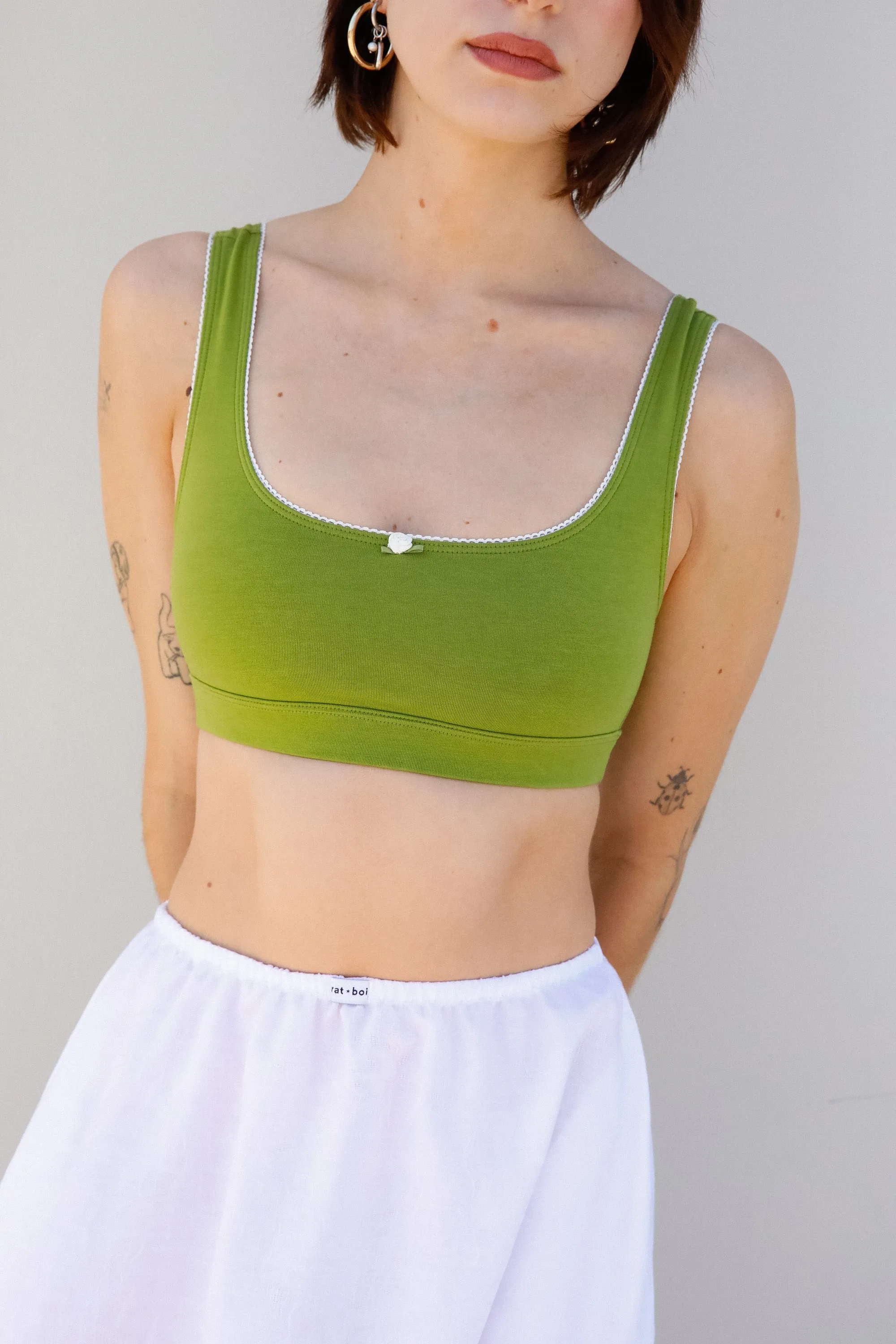 SUPPORT COTTON BRA IN WASABI sold by Ratboi product image thumbnail 2