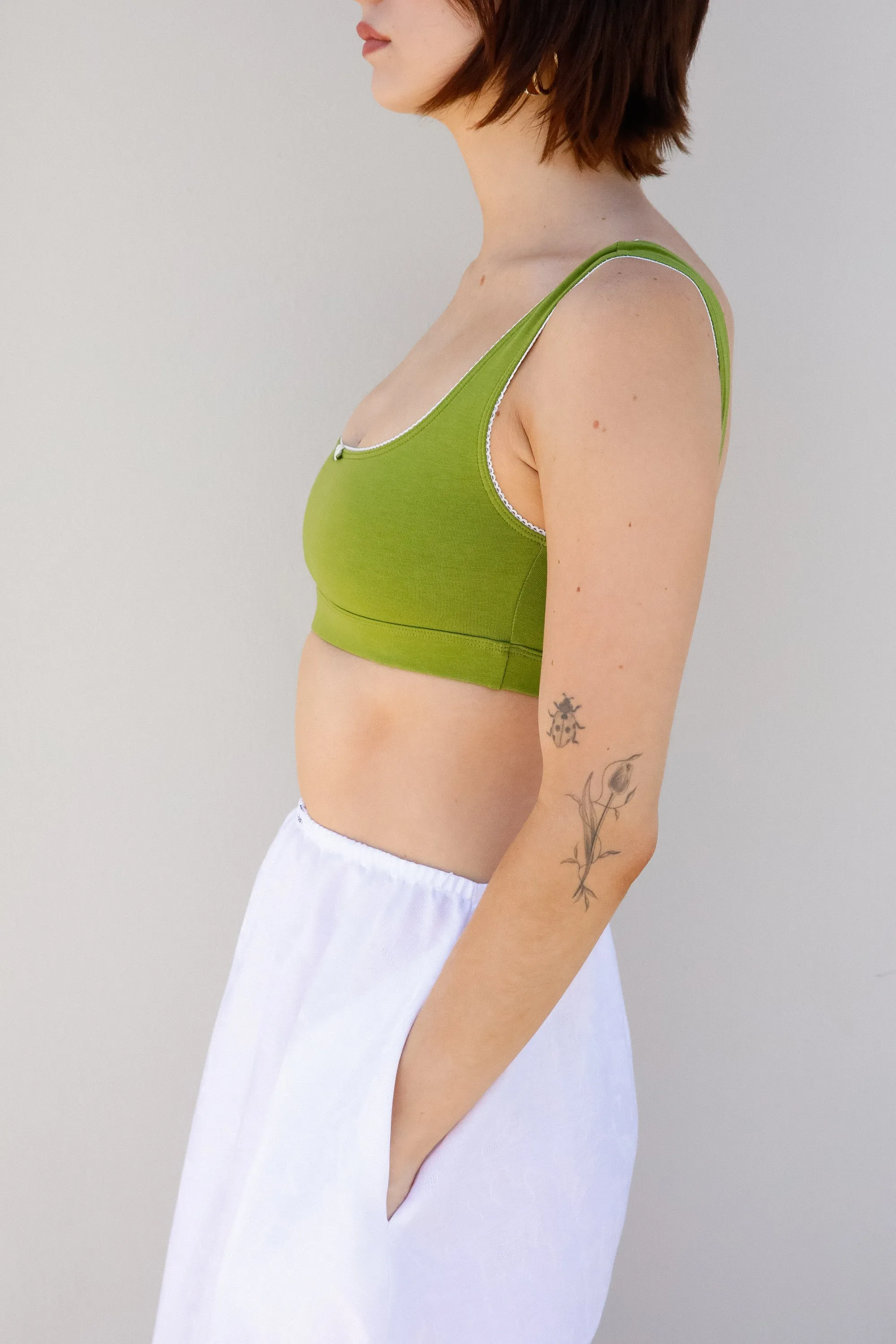 SUPPORT COTTON BRA IN WASABI sold by Ratboi product image thumbnail 3