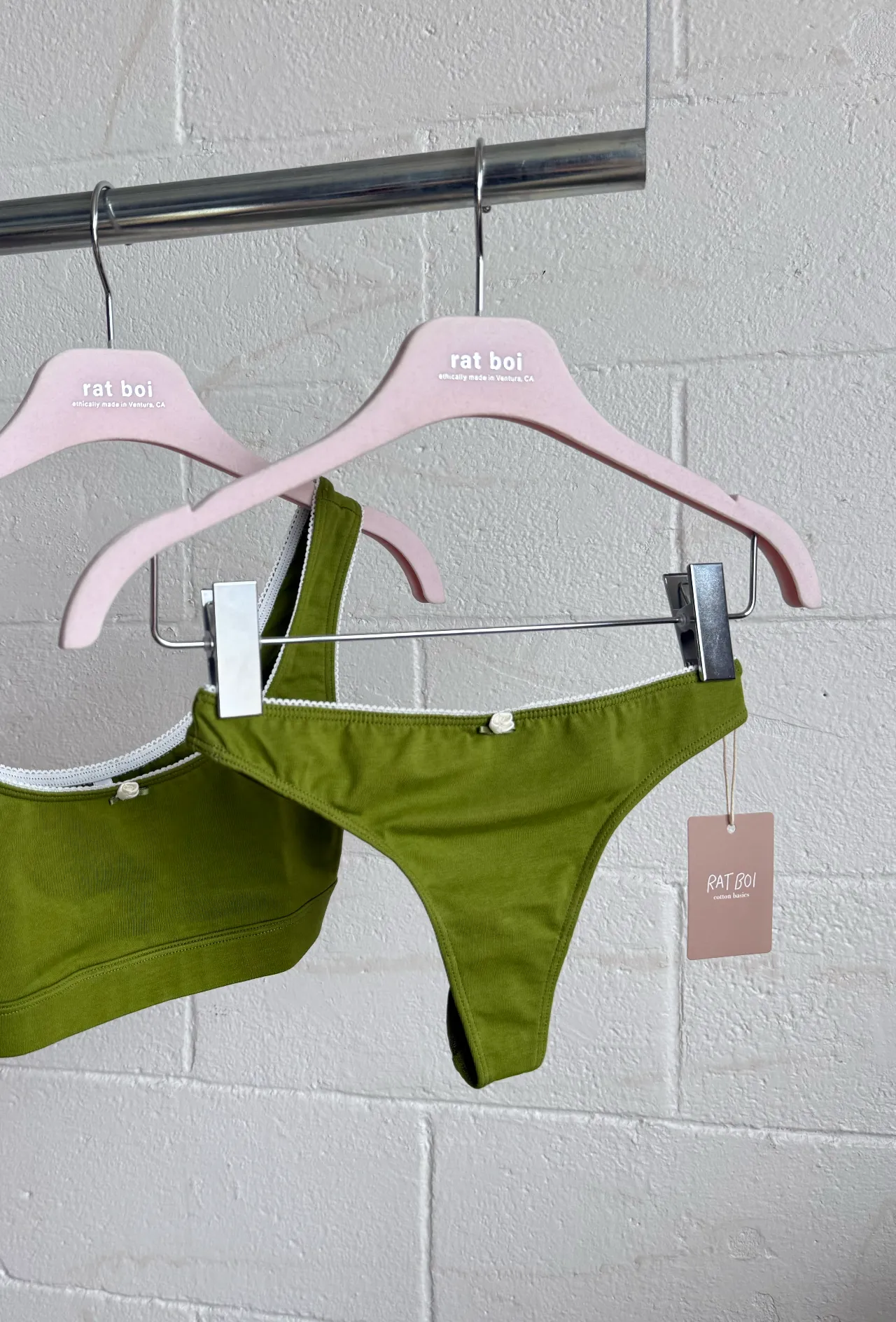 LOW RISE THONG IN WASABI sold by Ratboi product image thumbnail 2