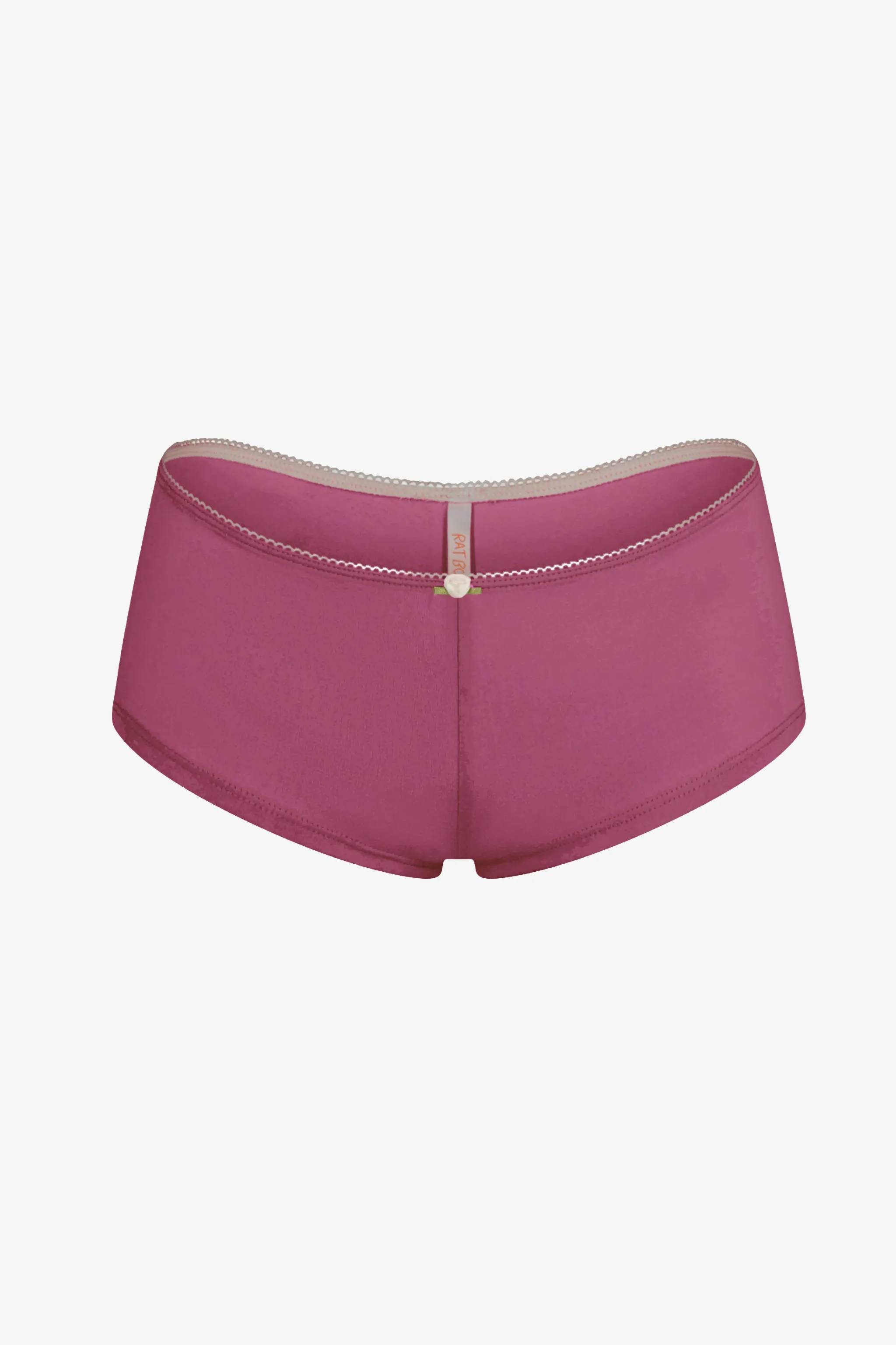 LOW RISE SHORTY BOI BRIEF IN ROSE sold by Ratboi