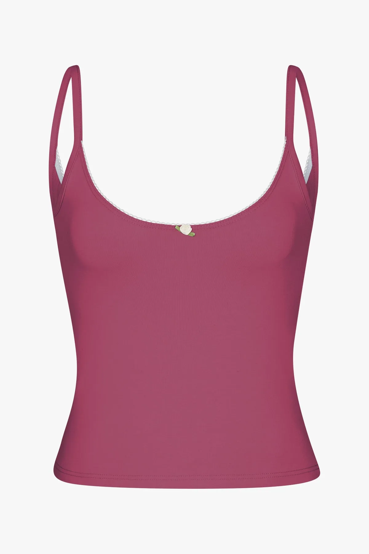 SCOOP BACK CAMI IN ROSE sold by Ratboi