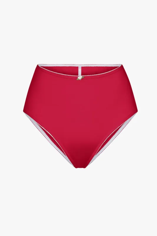HIGH RISE UNDERWEAR IN CHERRY made by Ratboi