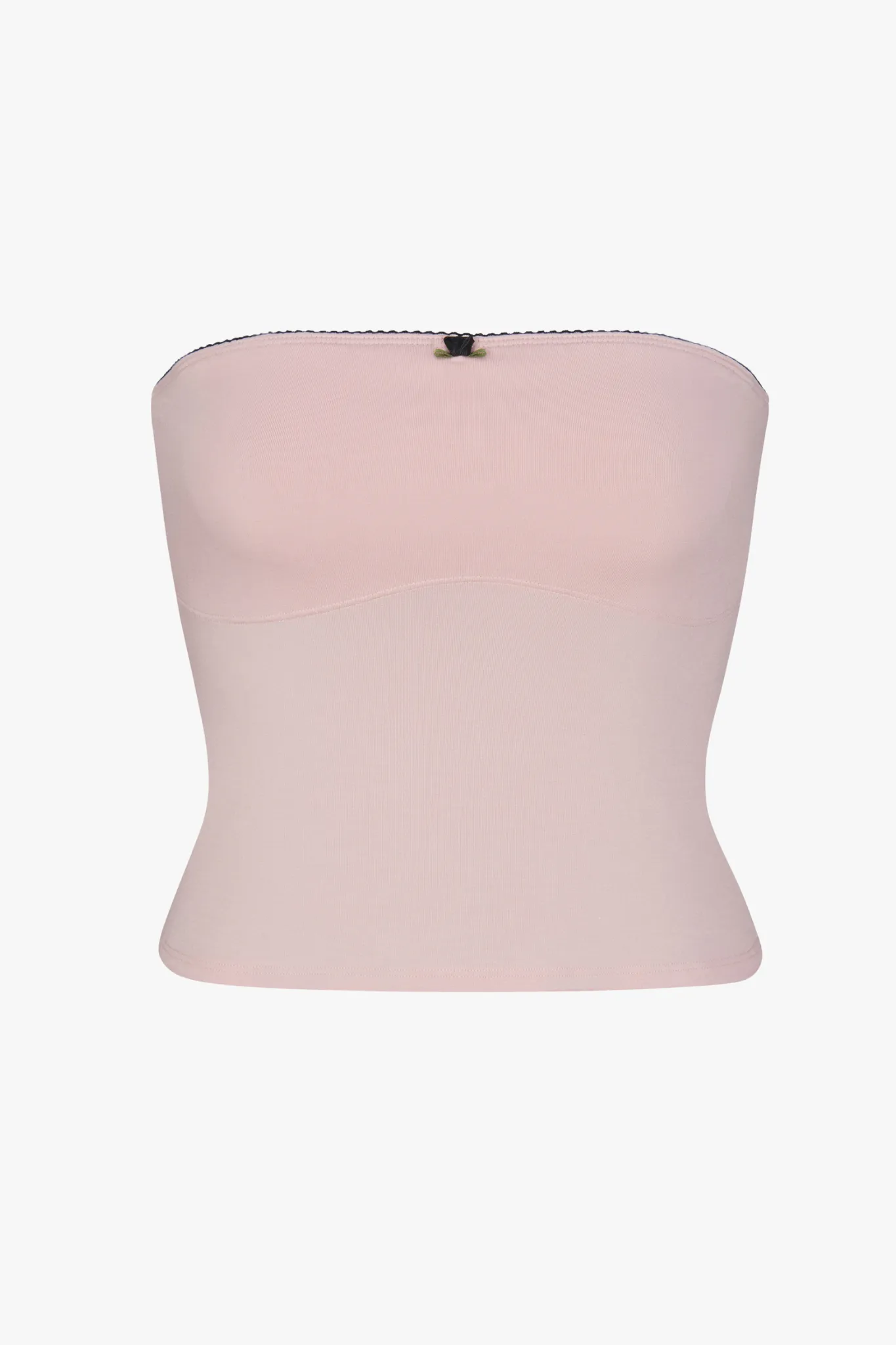 LINED CONTOUR TUBE TOP IN PETAL/ONYX sold by Ratboi