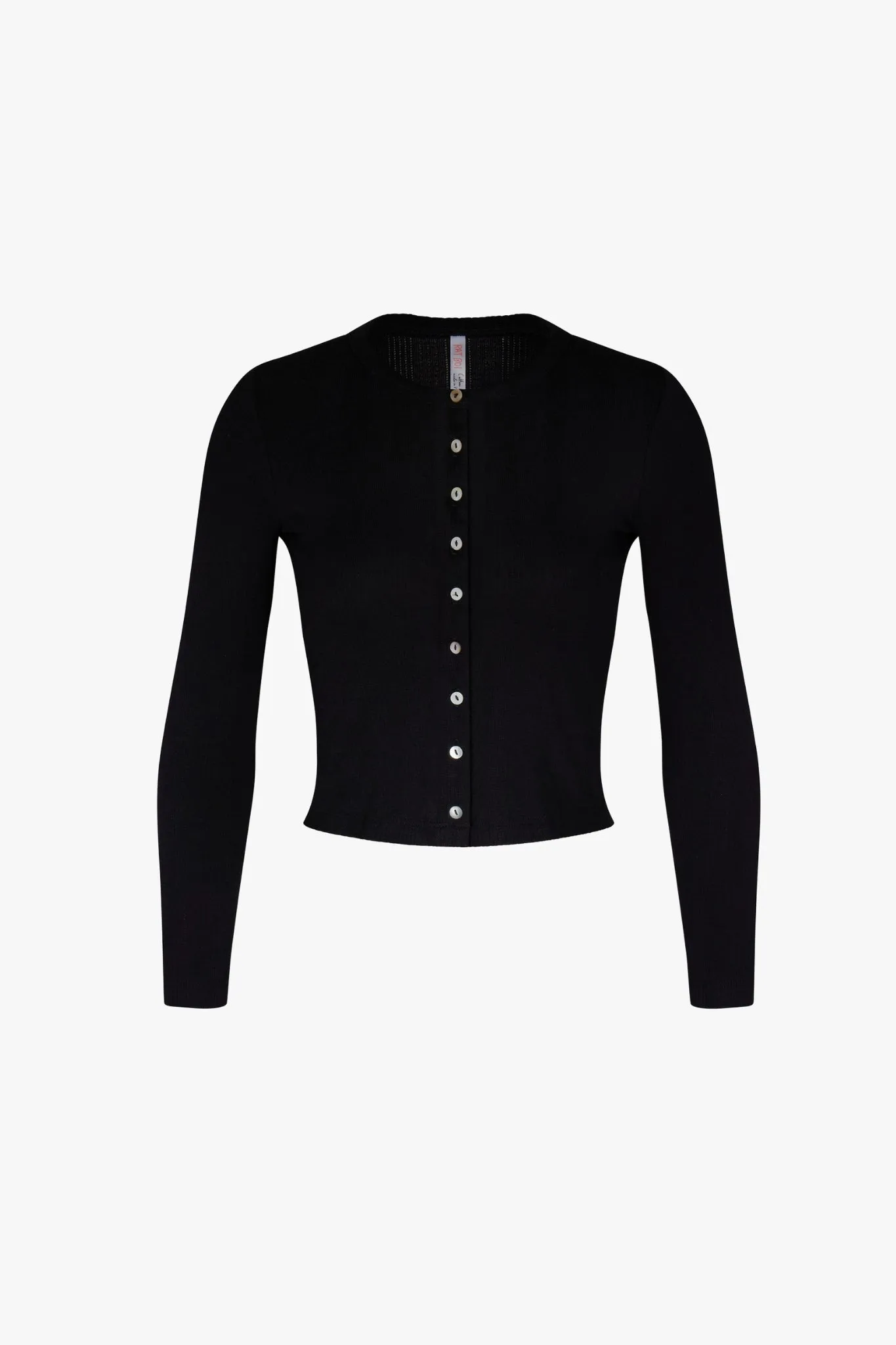 POINTELLE CARDIGAN IN ONYX sold by Ratboi