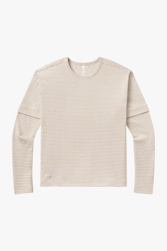 SKATE LONG SLEEVE IN ECRU STRIPE made by Ratboi