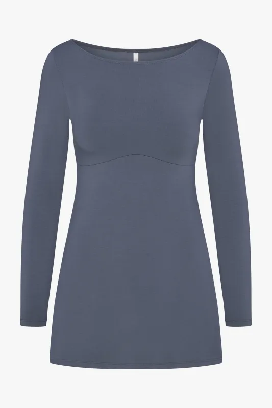 BOATNECK DRESS IN SLATE made by Ratboi