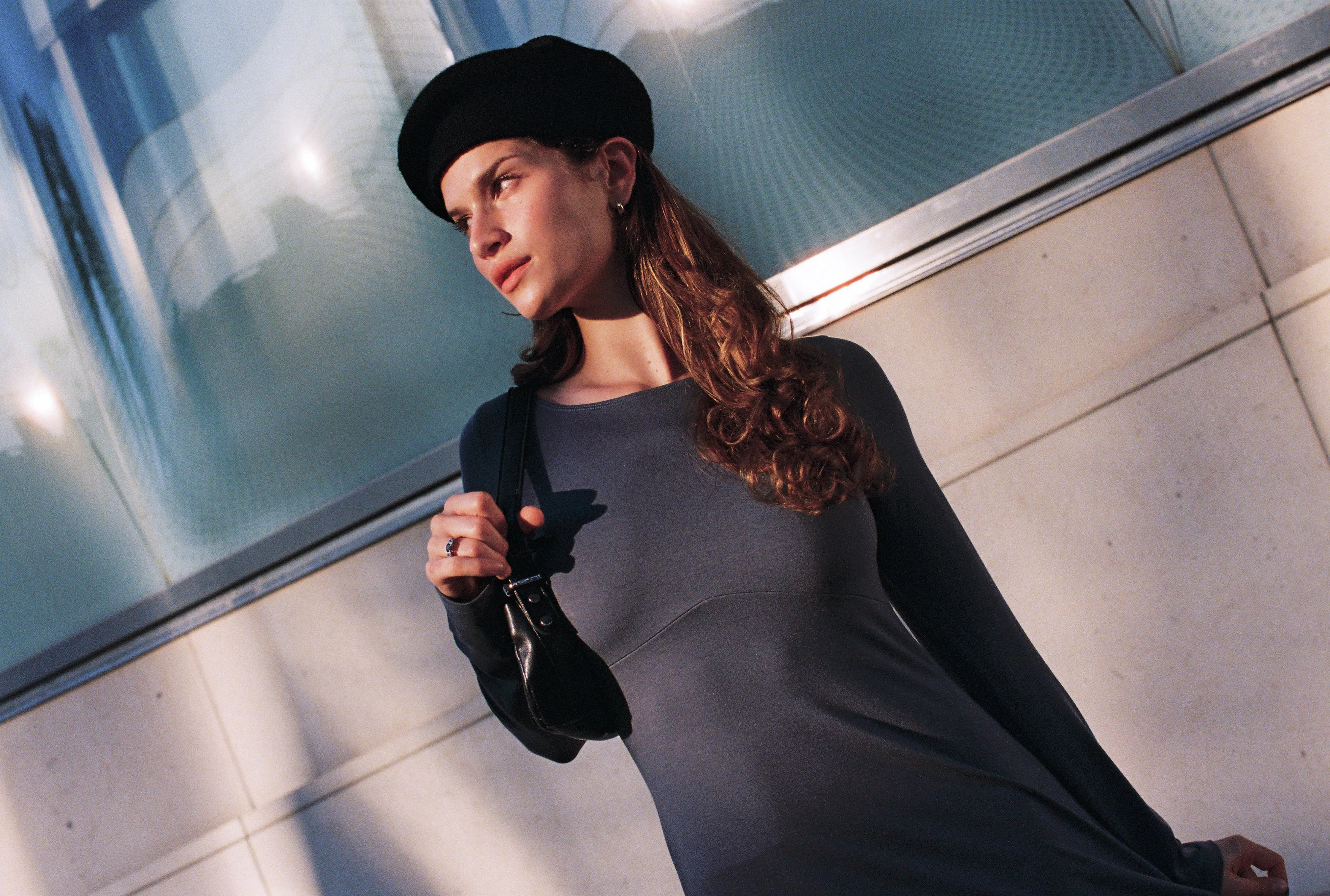 BOATNECK DRESS IN SLATE sold by Ratboi product image thumbnail 5