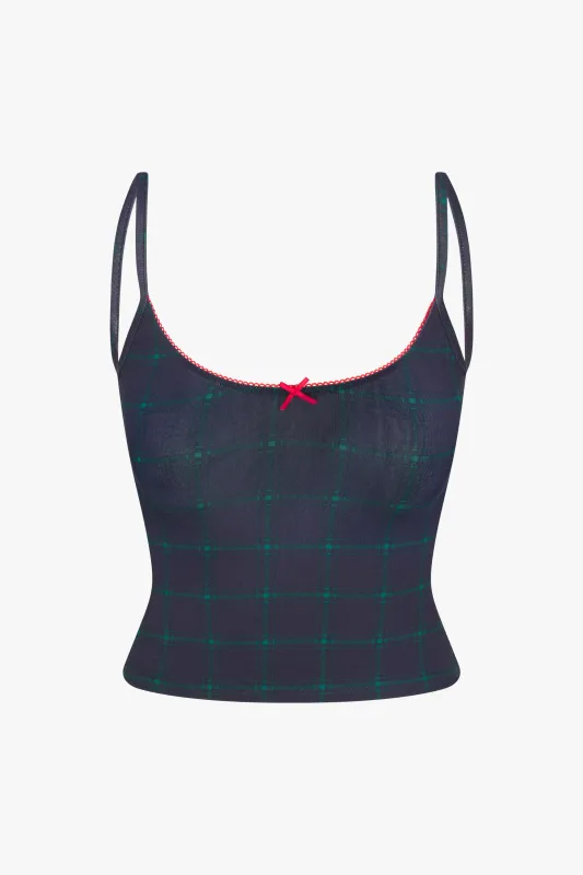 SCOOP BACK CAMI IN OXFORD made by Ratboi