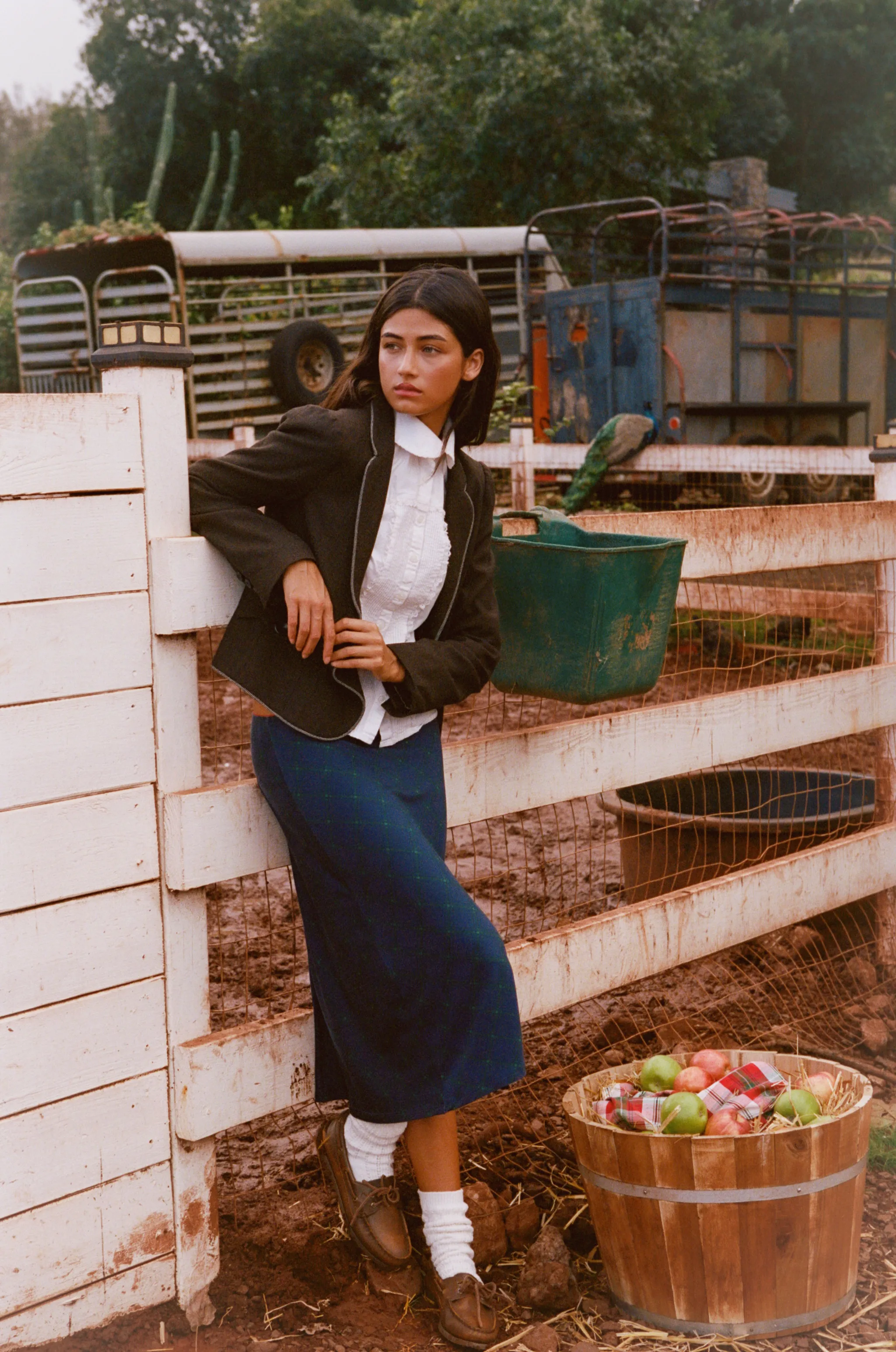BIAS MIDI SLIP SKIRT IN OXFORD sold by Ratboi product image thumbnail 3