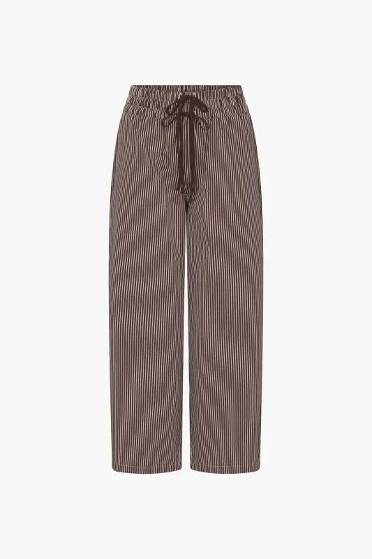 DREAM JOGGER IN MOCHA PINSTRIPE made by Ratboi