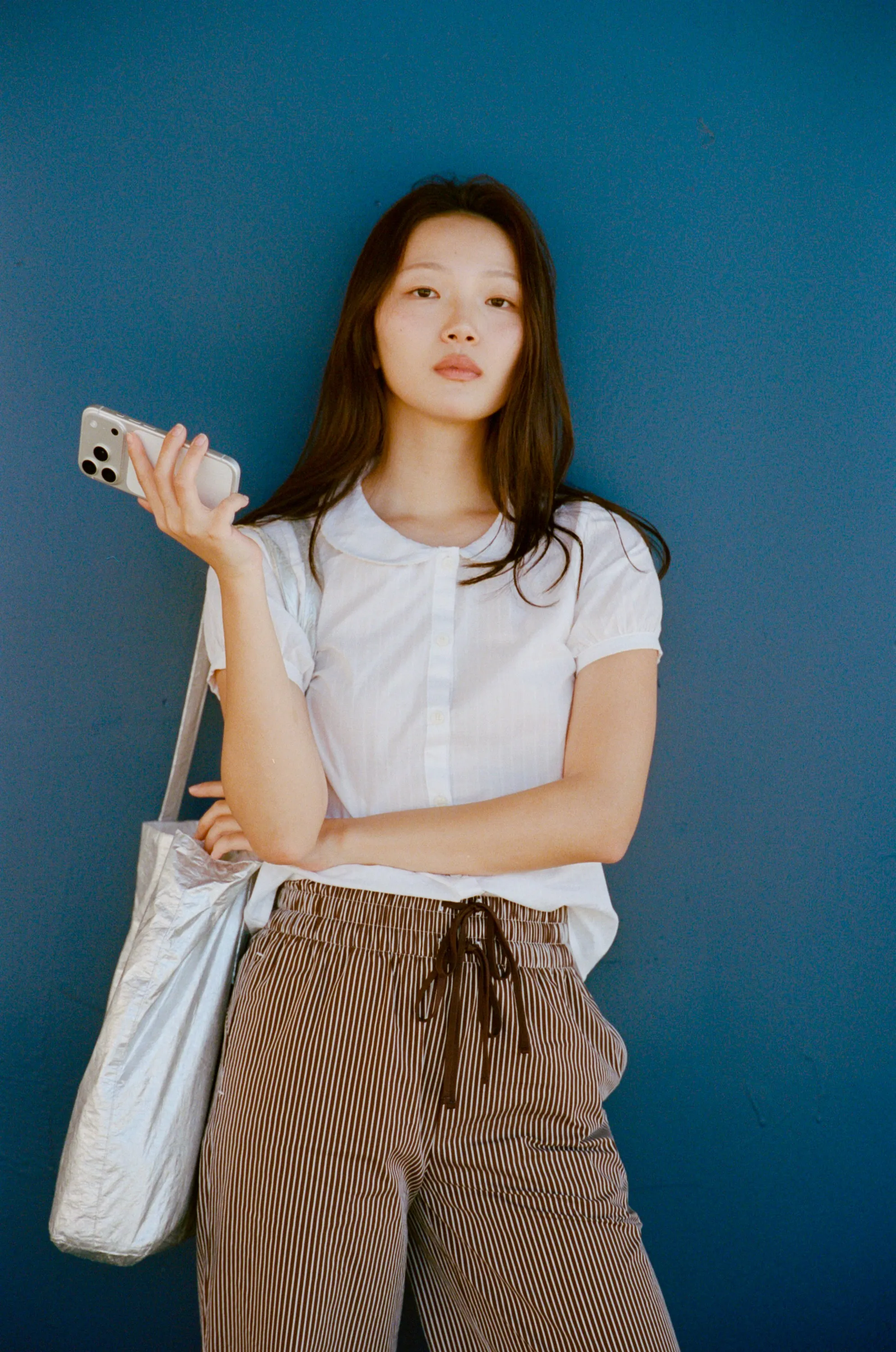 PUFF SLEEVE BUTTON DOWN IN CLOUD DOBBY sold by Ratboi product image thumbnail 2