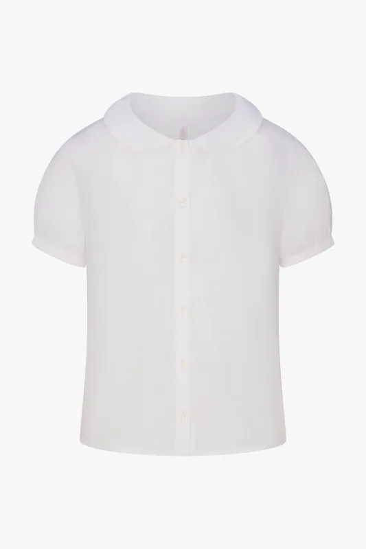 PUFF SLEEVE BUTTON DOWN IN CLOUD DOBBY made by Ratboi
