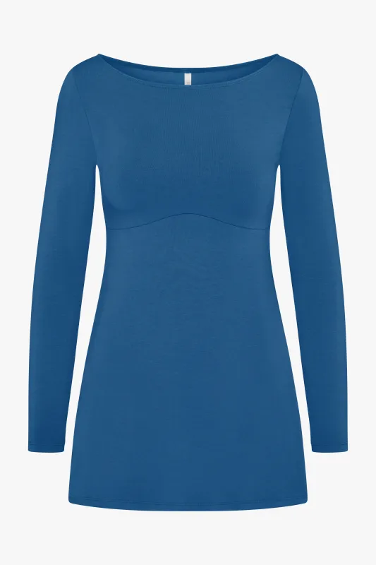 BOATNECK DRESS IN LAZULI made by Ratboi