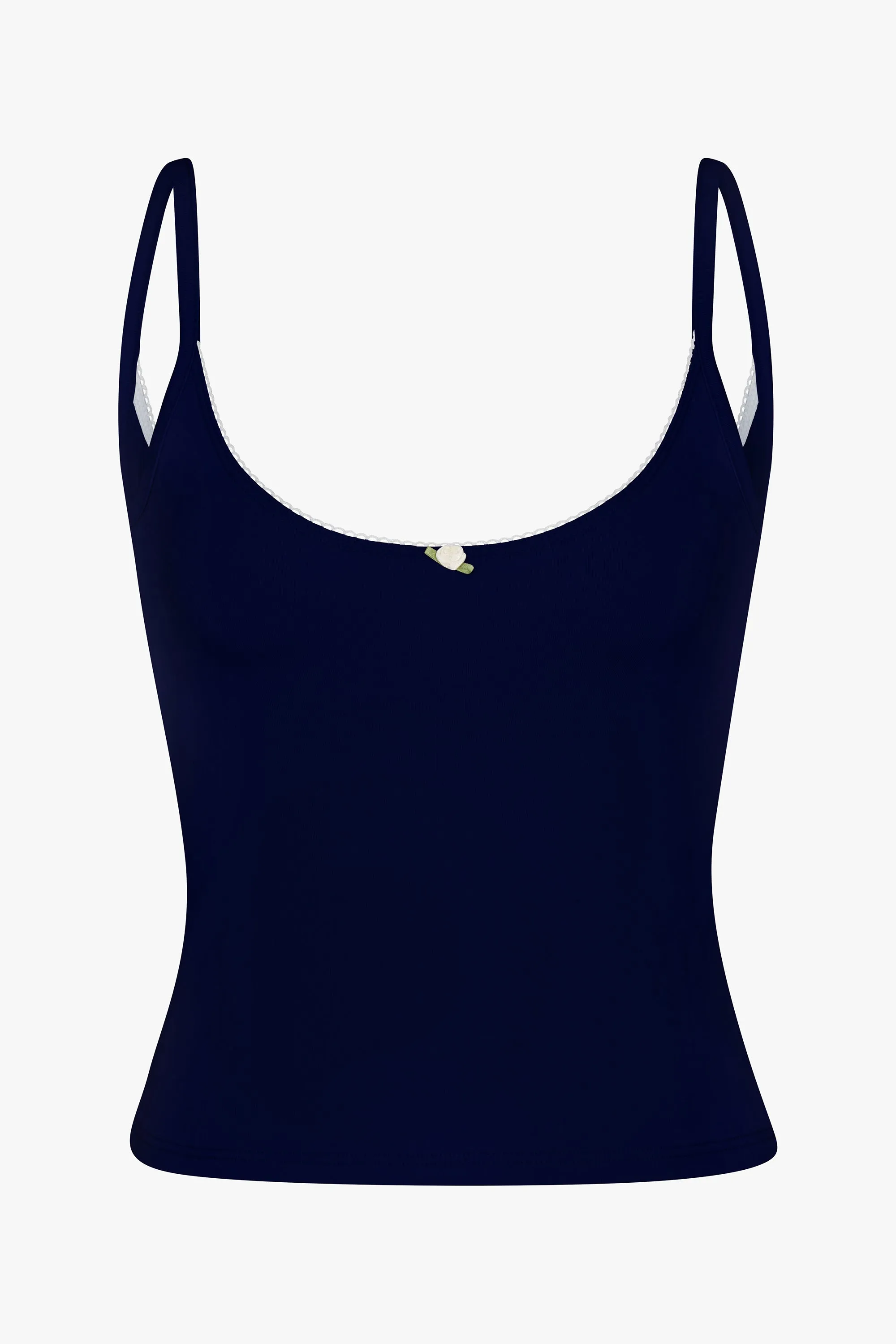 SCOOP BACK CAMI IN NAVY sold by Ratboi
