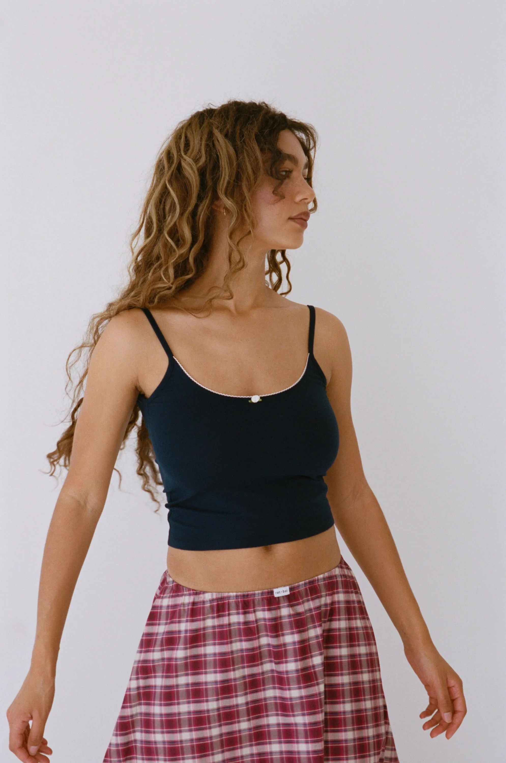 SCOOP BACK CAMI IN NAVY sold by Ratboi product image thumbnail 2