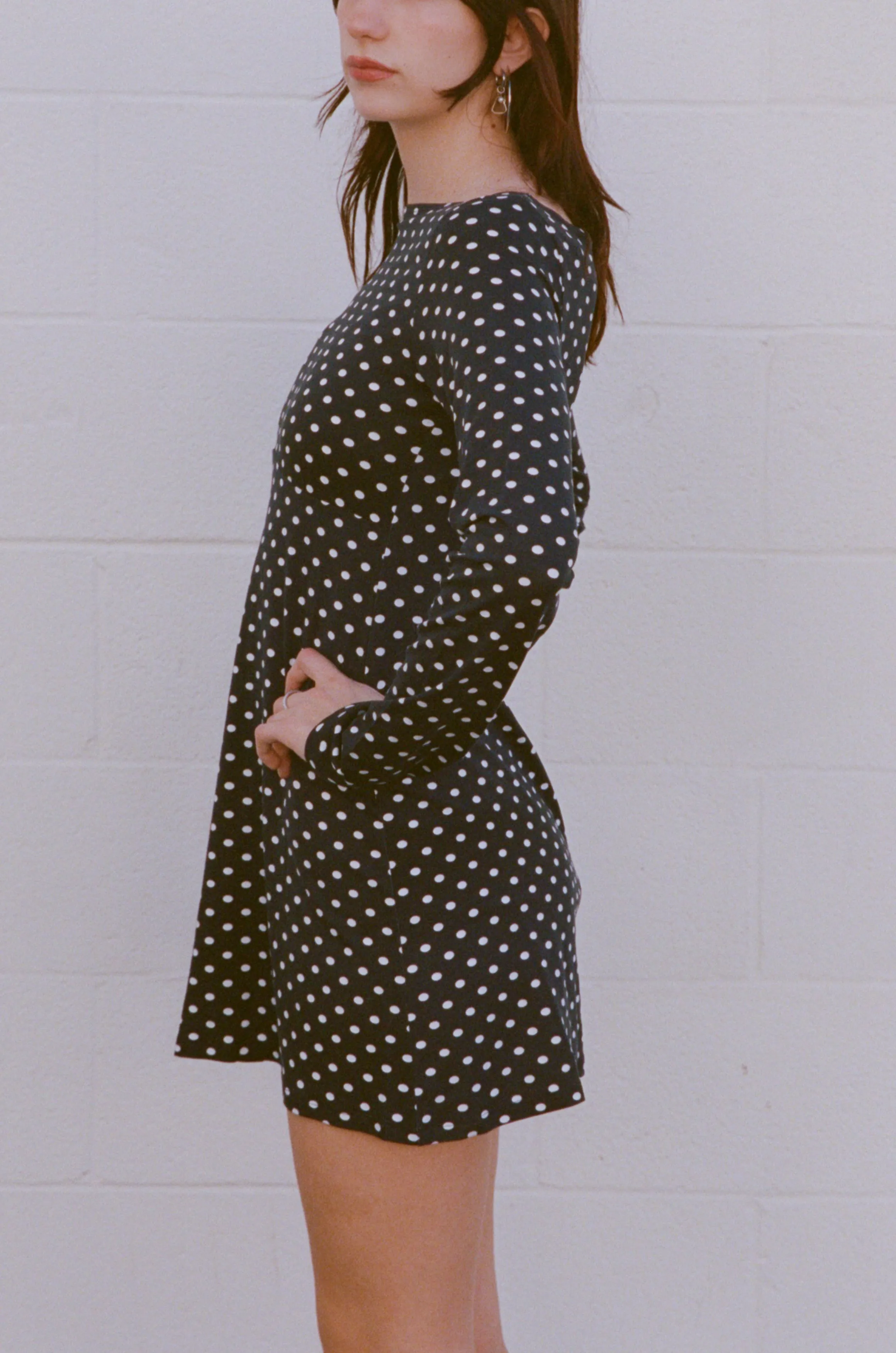 BOATNECK DRESS IN DOMINO DOT sold by Ratboi product image thumbnail 4