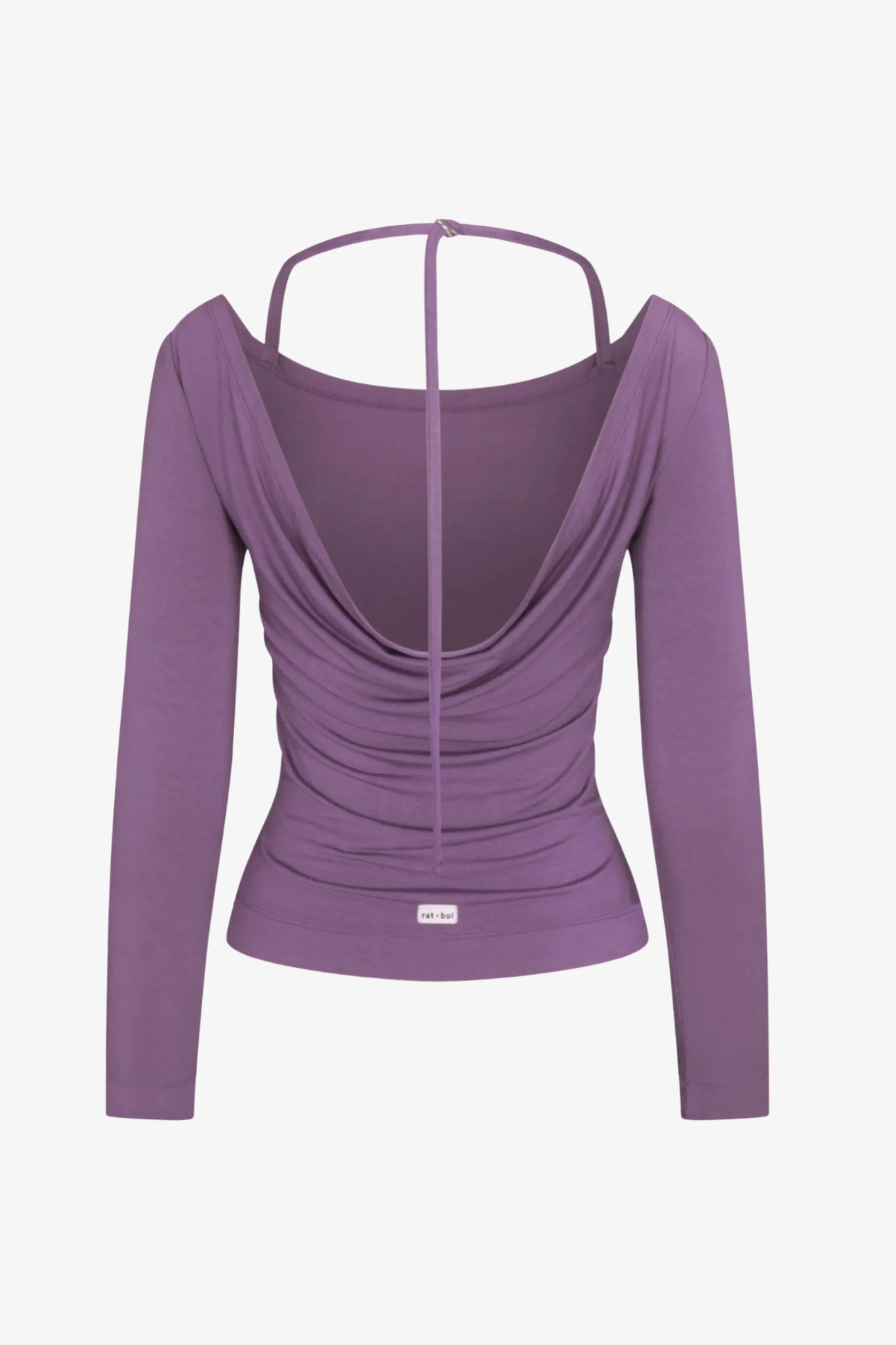 COWL BACK LONG SLEEVE IN SOFT PEARL sold by Ratboi product image thumbnail 5
