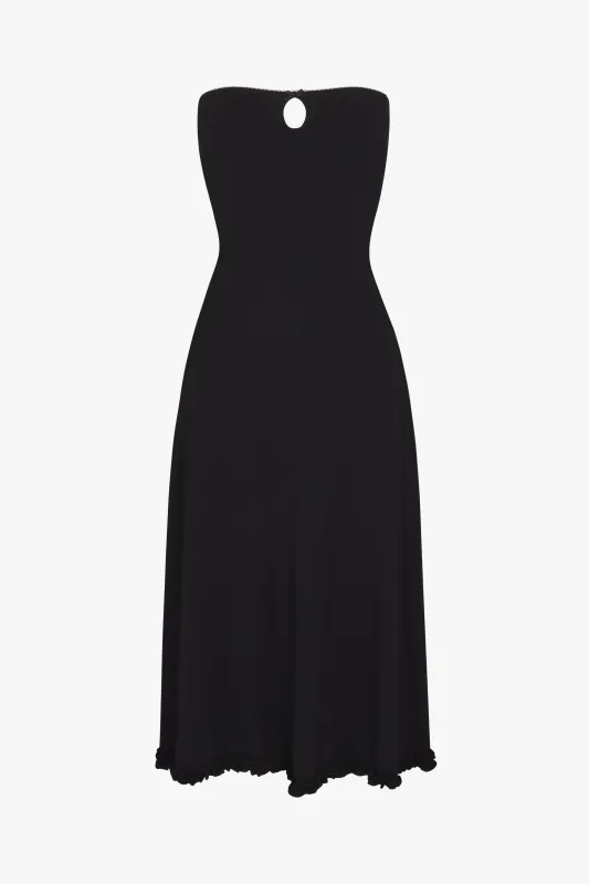 KEYHOLE TUBE DRESS IN ONYX made by Ratboi