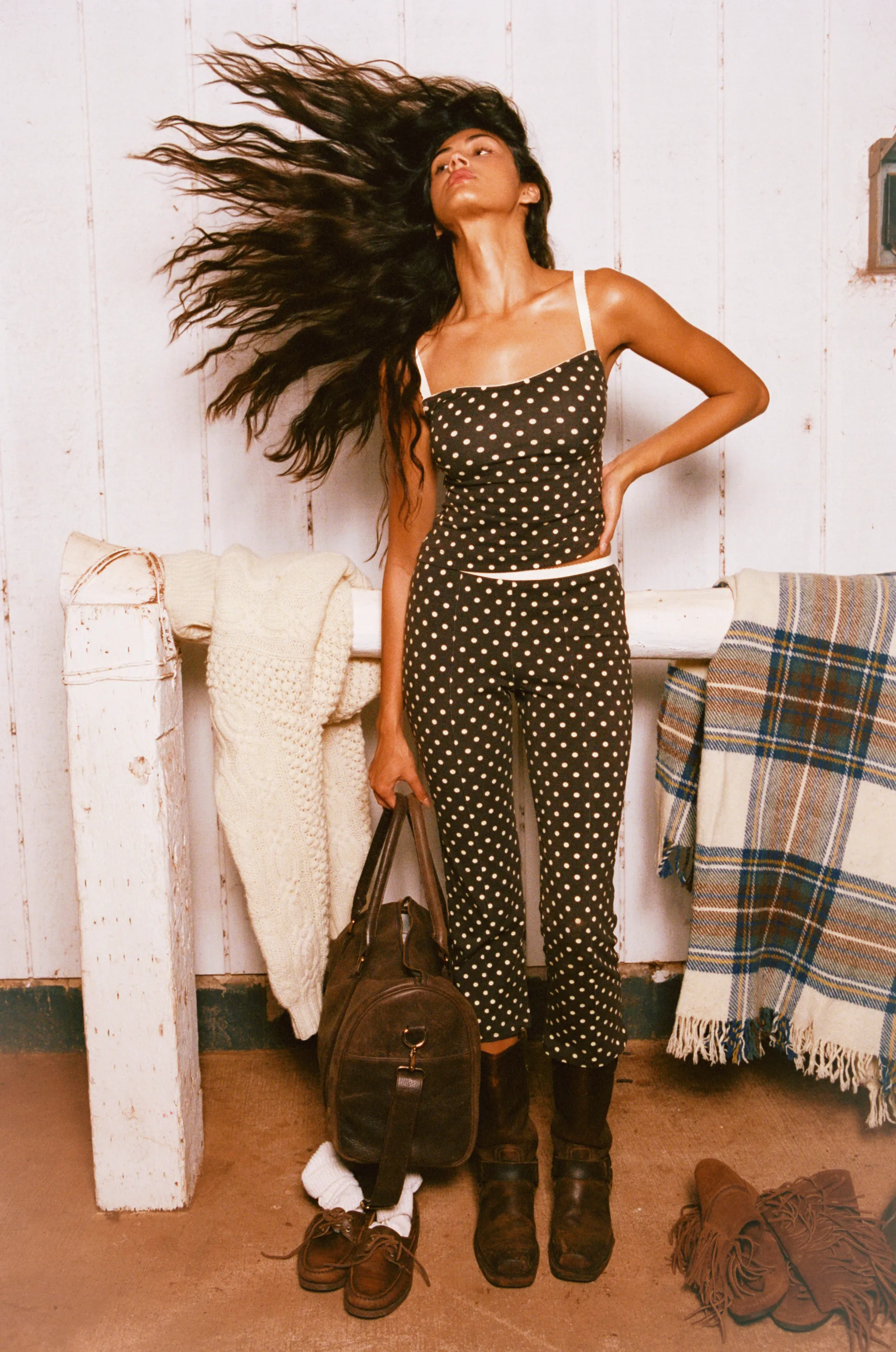TAILORED CROP PANT IN ESPRESSO DOT sold by Ratboi product image thumbnail 2