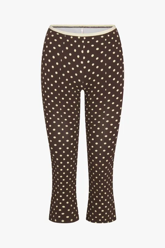TAILORED CROP PANT IN ESPRESSO DOT made by Ratboi