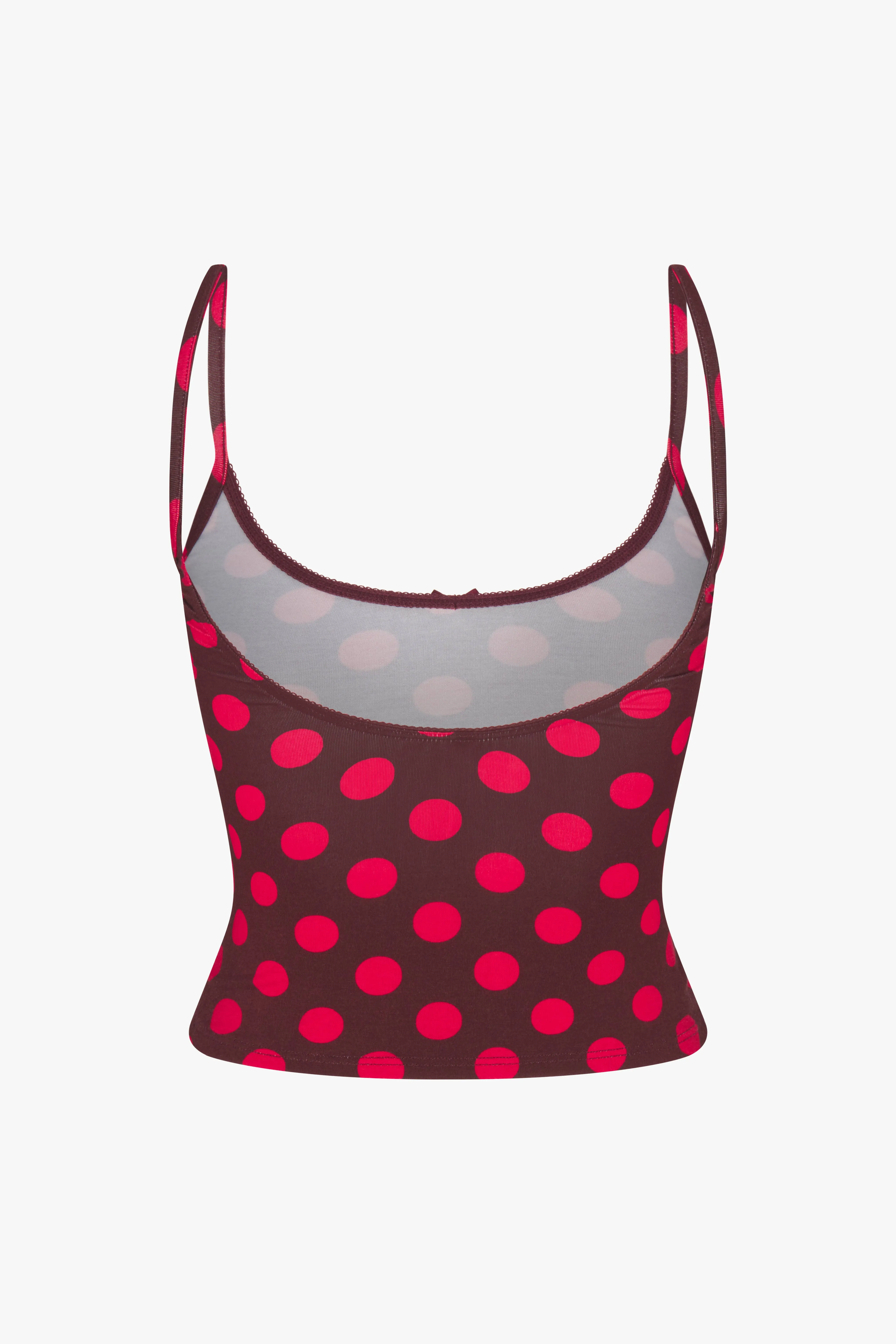 SCOOP BACK CAMI IN SCARLET DOT sold by Ratboi product image thumbnail 5