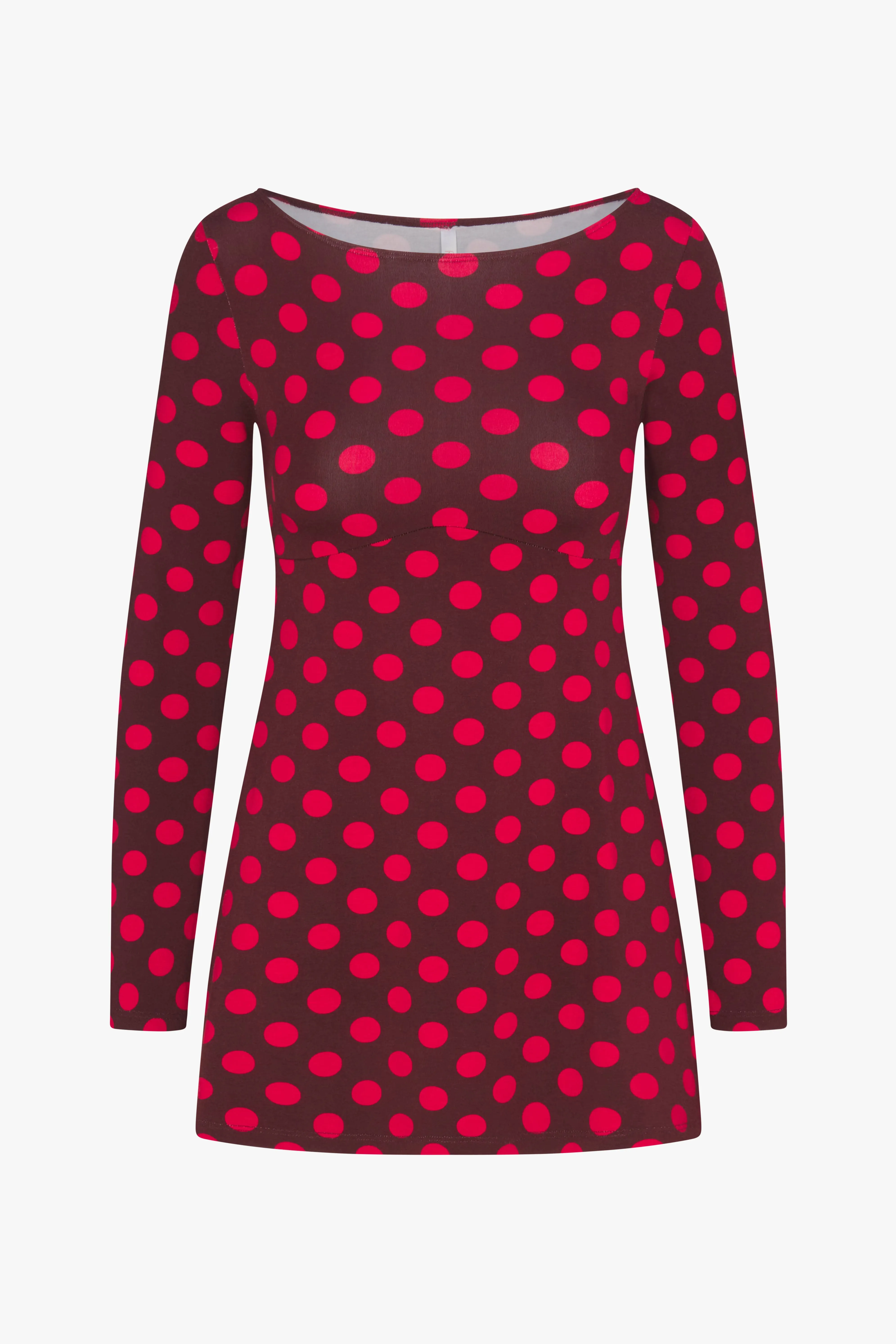 BOATNECK DRESS IN SCARLET DOT sold by Ratboi