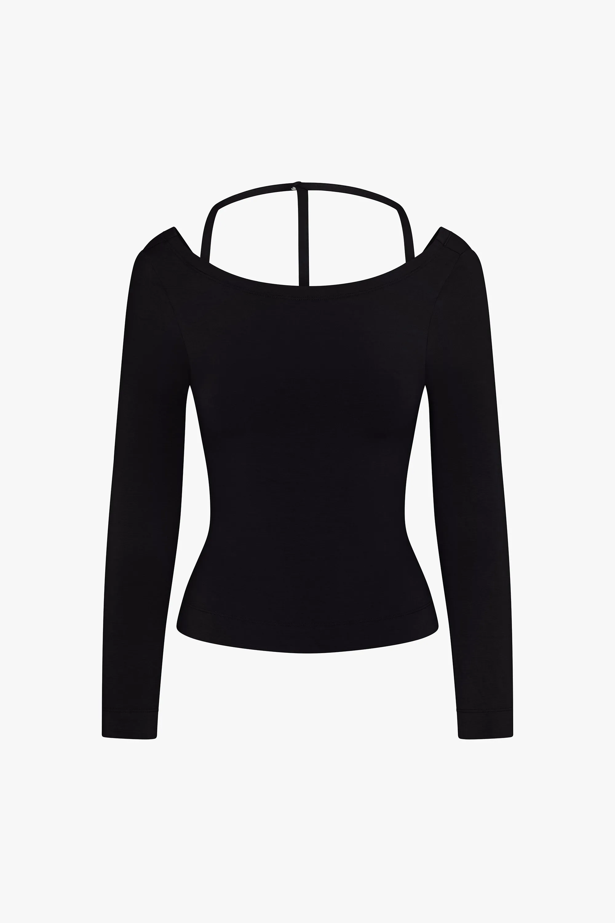 COWL BACK LONG SLEEVE IN ONYX sold by Ratboi