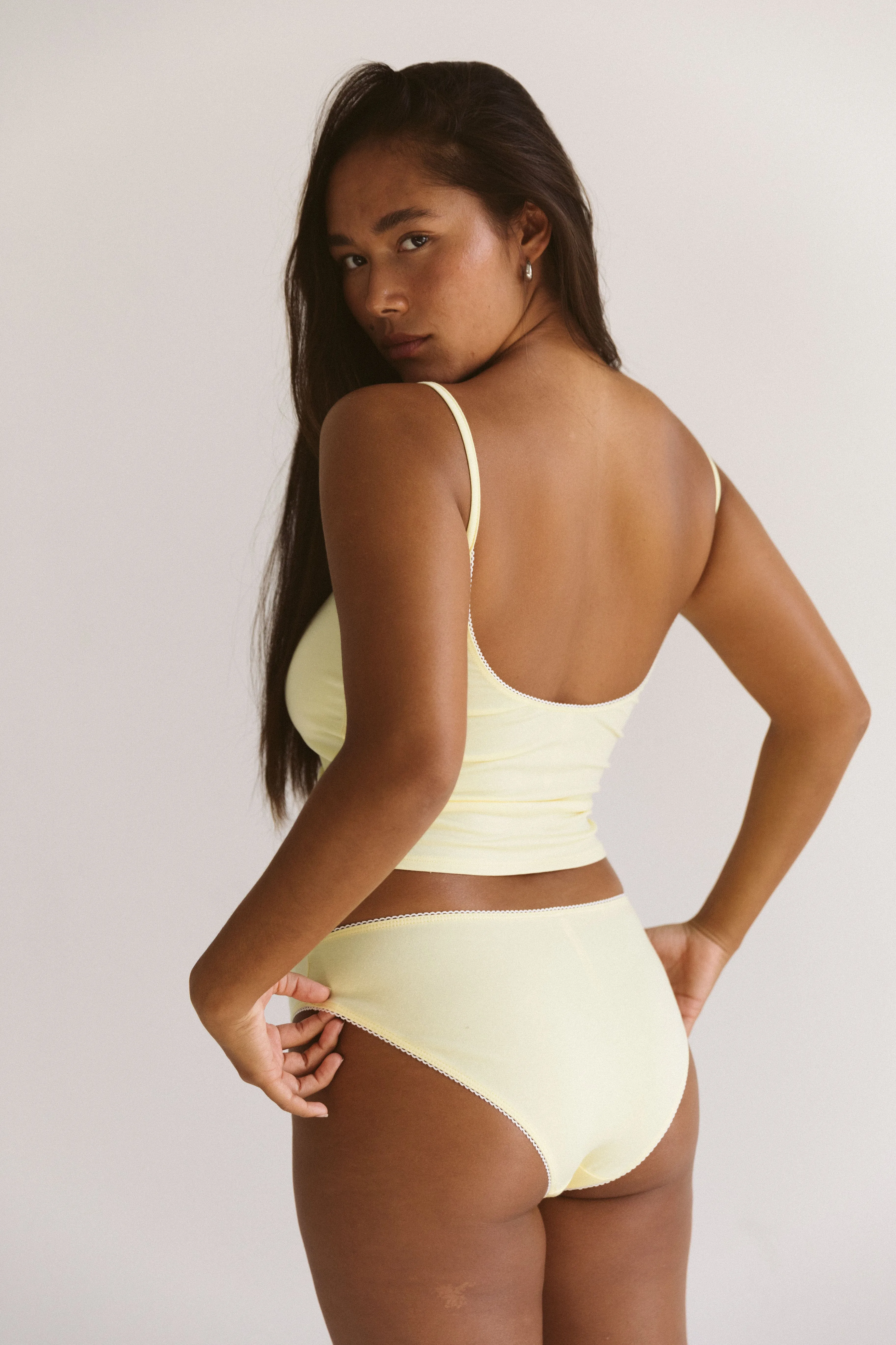 SCOOP BACK CAMI IN BUTTER sold by Ratboi product image thumbnail 4