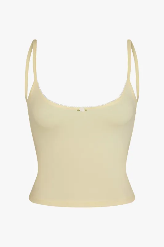 SCOOP BACK CAMI IN BUTTER made by Ratboi