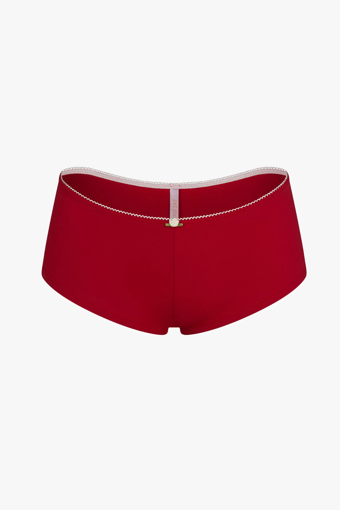 LOW RISE SHORTY BOI BRIEF IN CHERRY sold by Ratboi