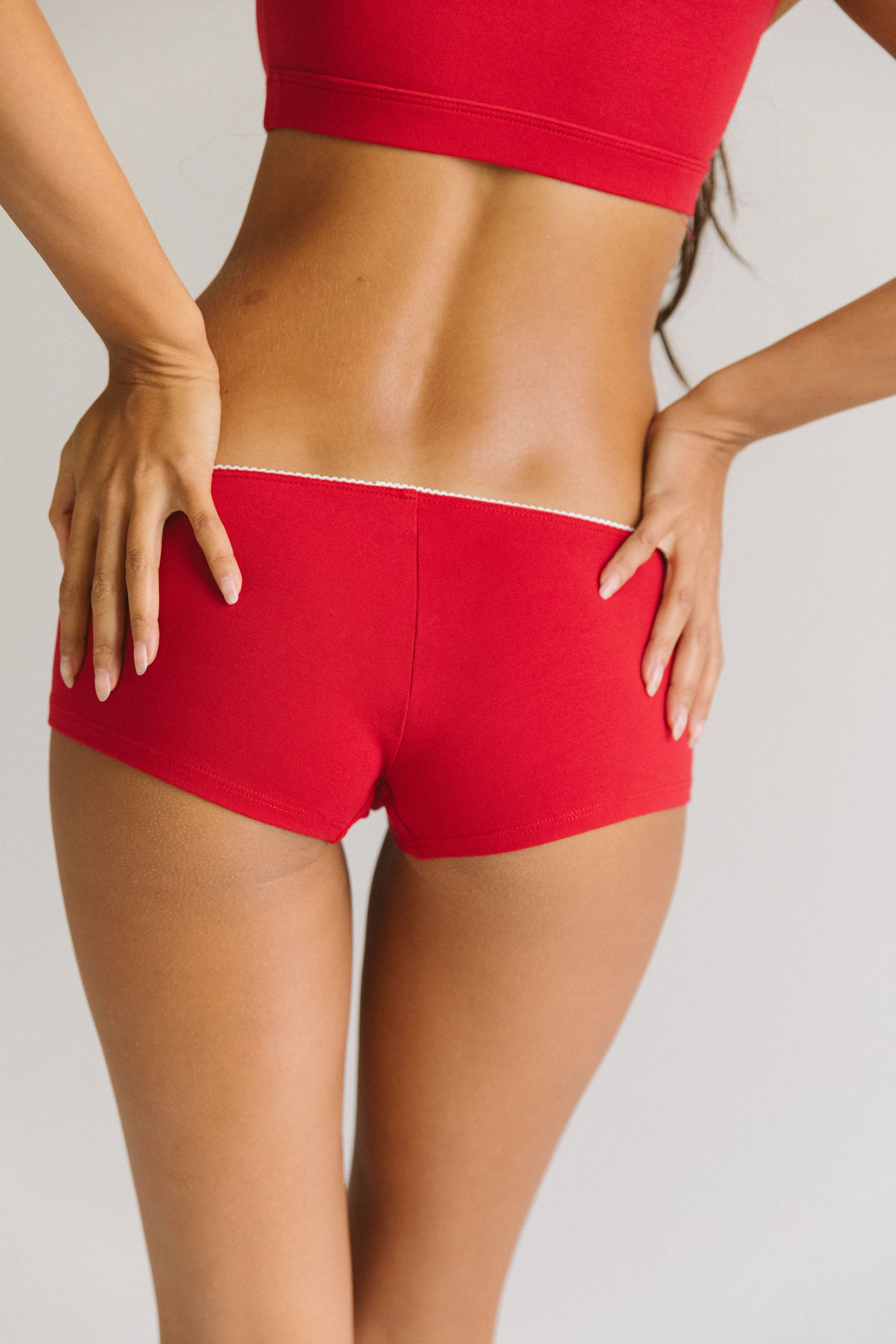 LOW RISE SHORTY BOI BRIEF IN CHERRY sold by Ratboi product image thumbnail 4