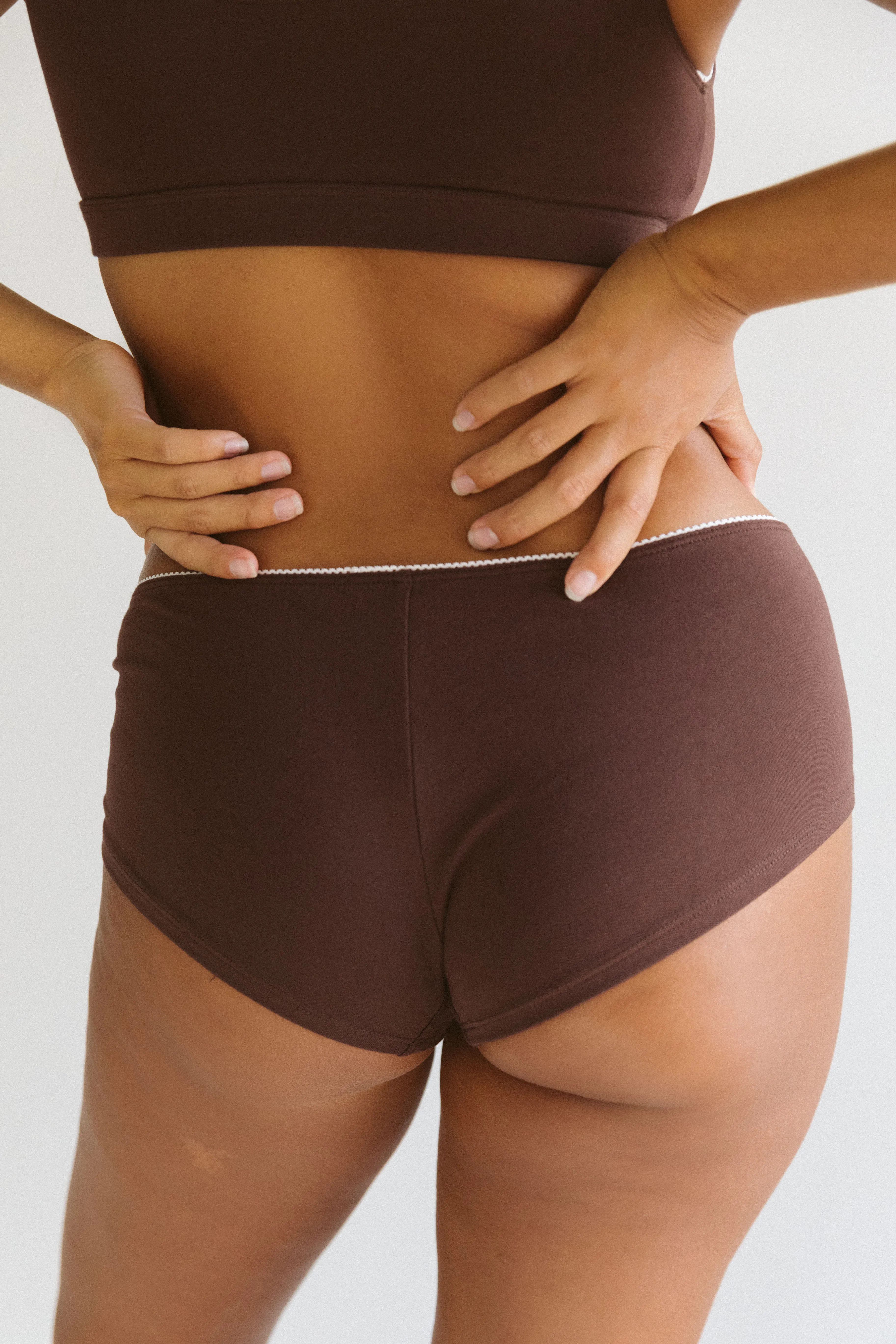 LOW RISE SHORTY BOI BRIEF IN MOCHA sold by Ratboi product image thumbnail 5