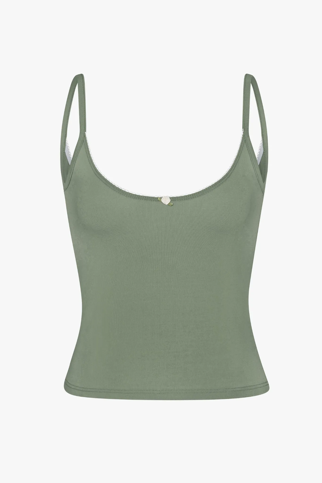 SCOOP BACK CAMI IN SAGE sold by Ratboi