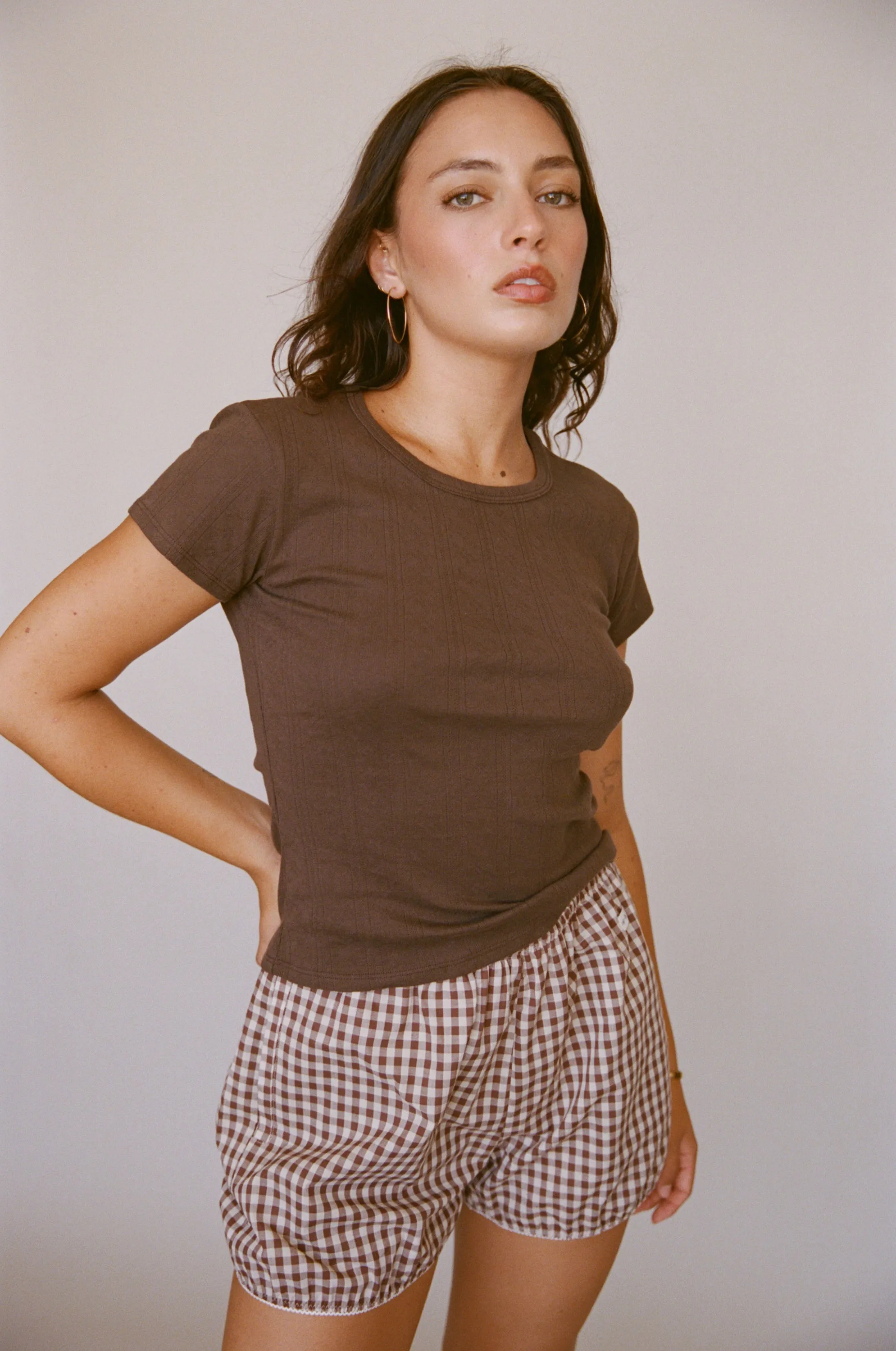 PERFECT T-SHIRT IN COCOA POINTELLE sold by Ratboi product image thumbnail 4