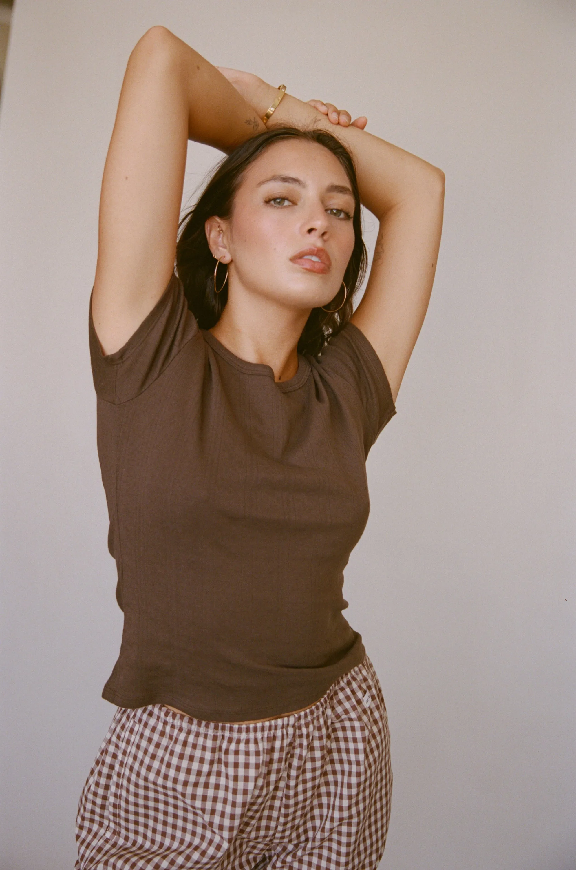 PERFECT T-SHIRT IN COCOA POINTELLE sold by Ratboi product image thumbnail 2
