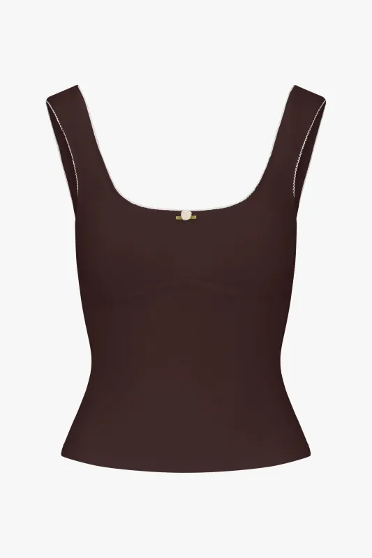 ROMANTIC TOP IN MOCHA made by Ratboi