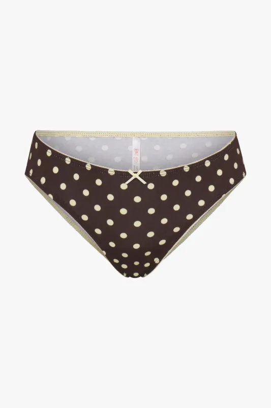LOW RISE UNDERWEAR IN ESPRESSO DOT made by Ratboi