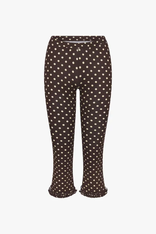 RUFFLE CAPRI IN ESPRESSO DOT made by Ratboi