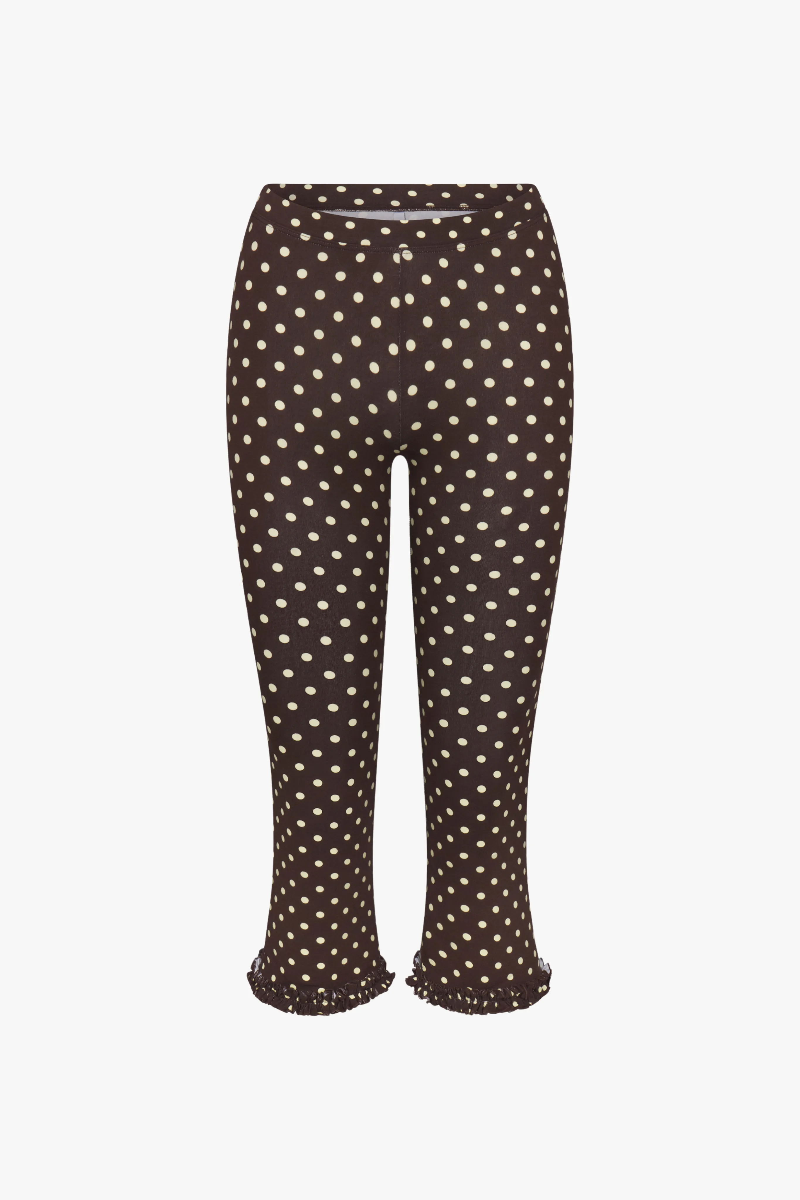 RUFFLE CAPRI IN ESPRESSO DOT sold by Ratboi