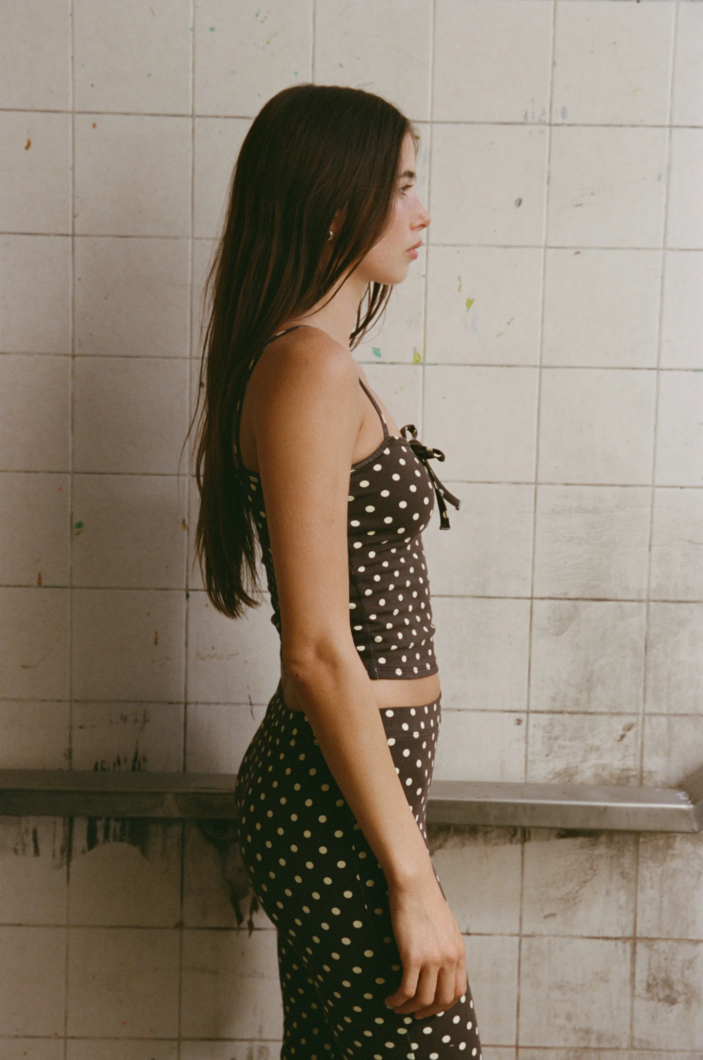 TIE CAMI IN ESPRESSO DOT sold by Ratboi product image thumbnail 4