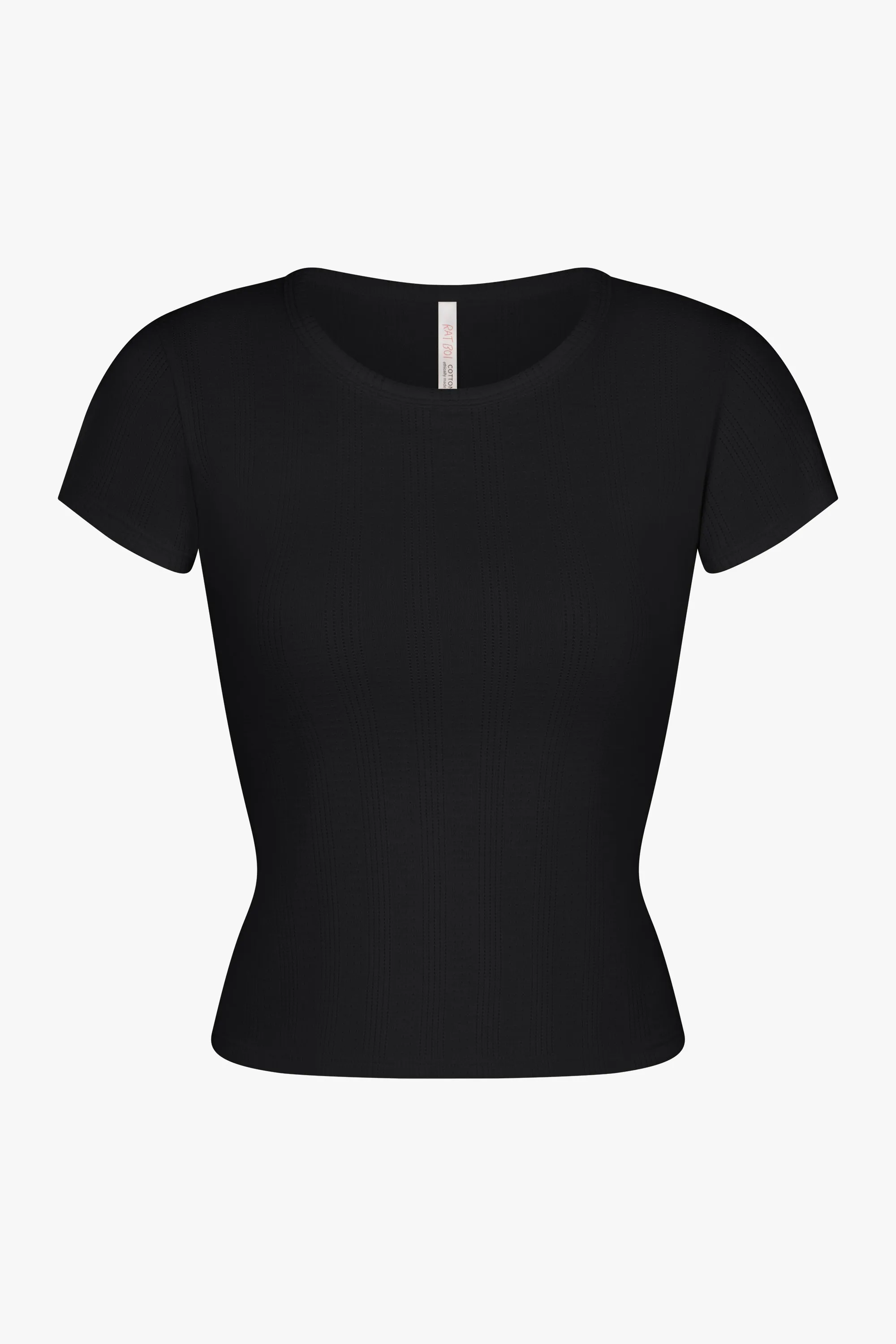 PERFECT T-SHIRT IN ONYX POINTELLE sold by Ratboi