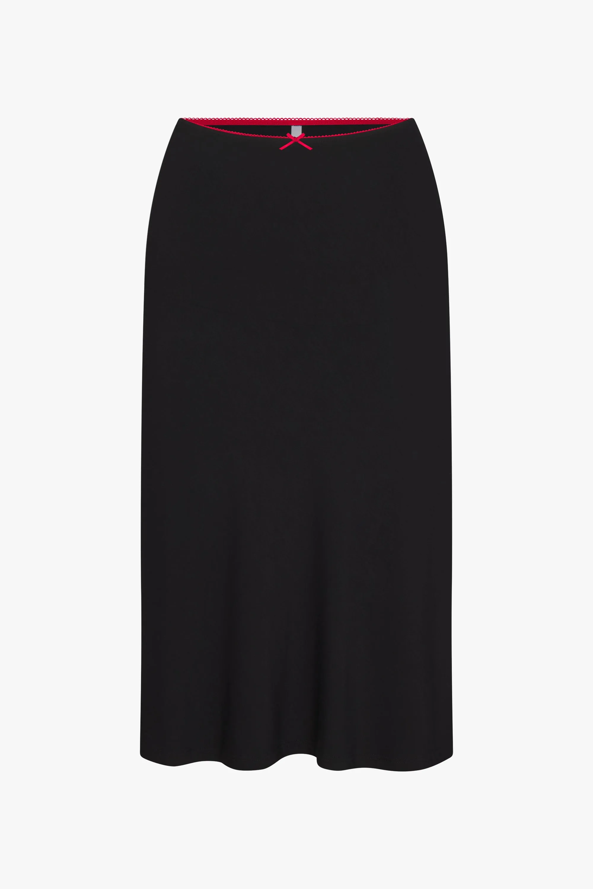 BIAS MIDI SLIP SKIRT IN ONYX/CHERRY sold by Ratboi