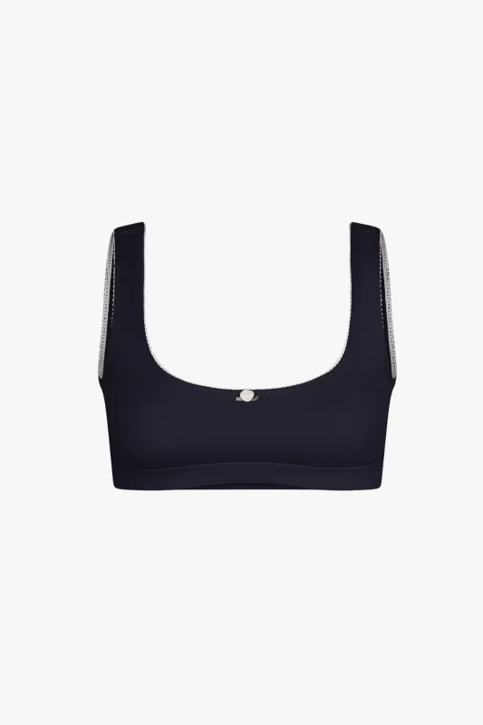 SUPPORT COTTON BRA IN NAVY made by Ratboi